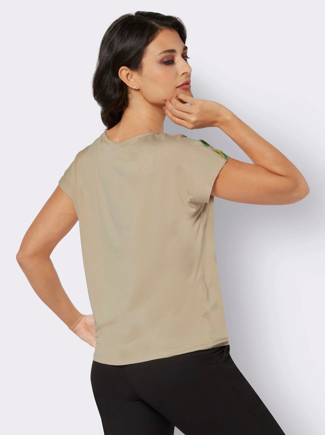 T-shirt - sable-pomme imprimé