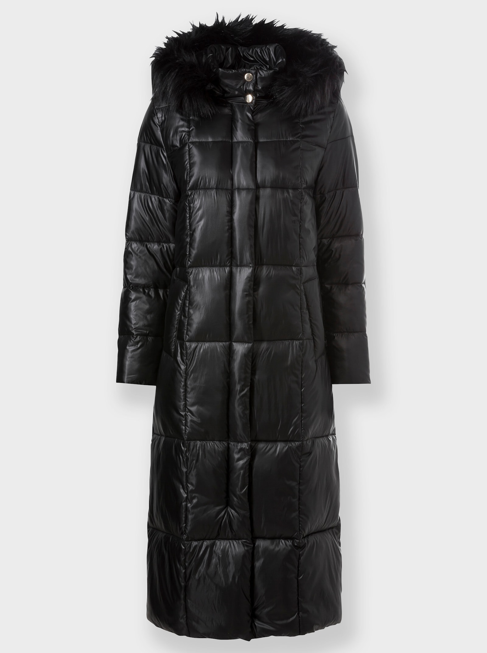 heine Wintermantel mit abnehmbarer Kapuze - schwarz