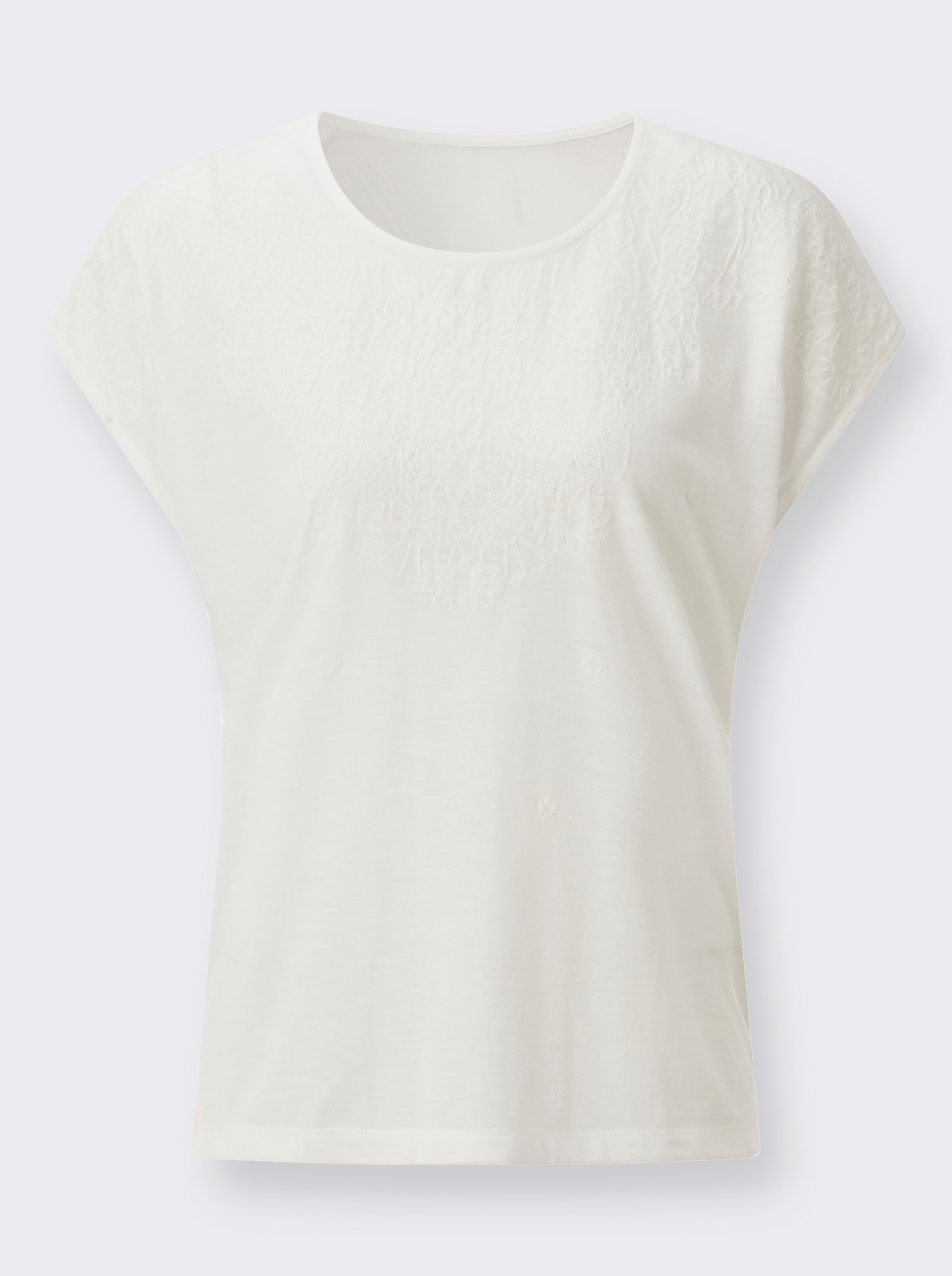 Shirt mit überschnittenen Schultern - ecru