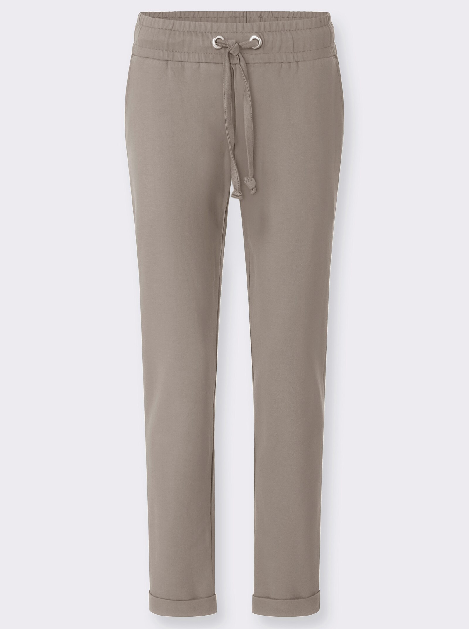 Sweathose mit Rundum-Dehnund - taupe