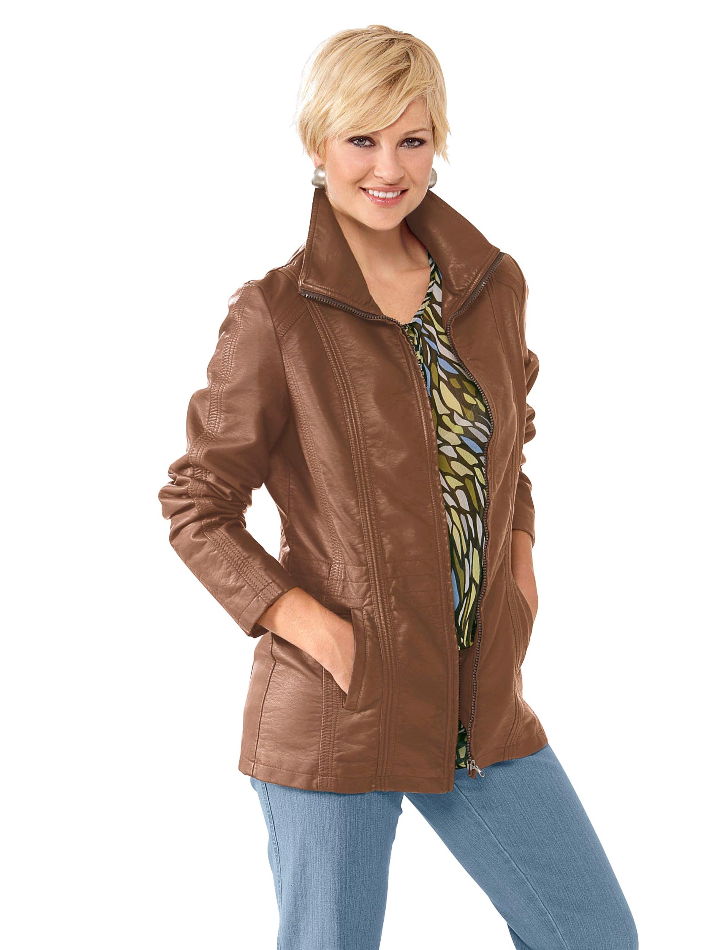 Jacke - cognac