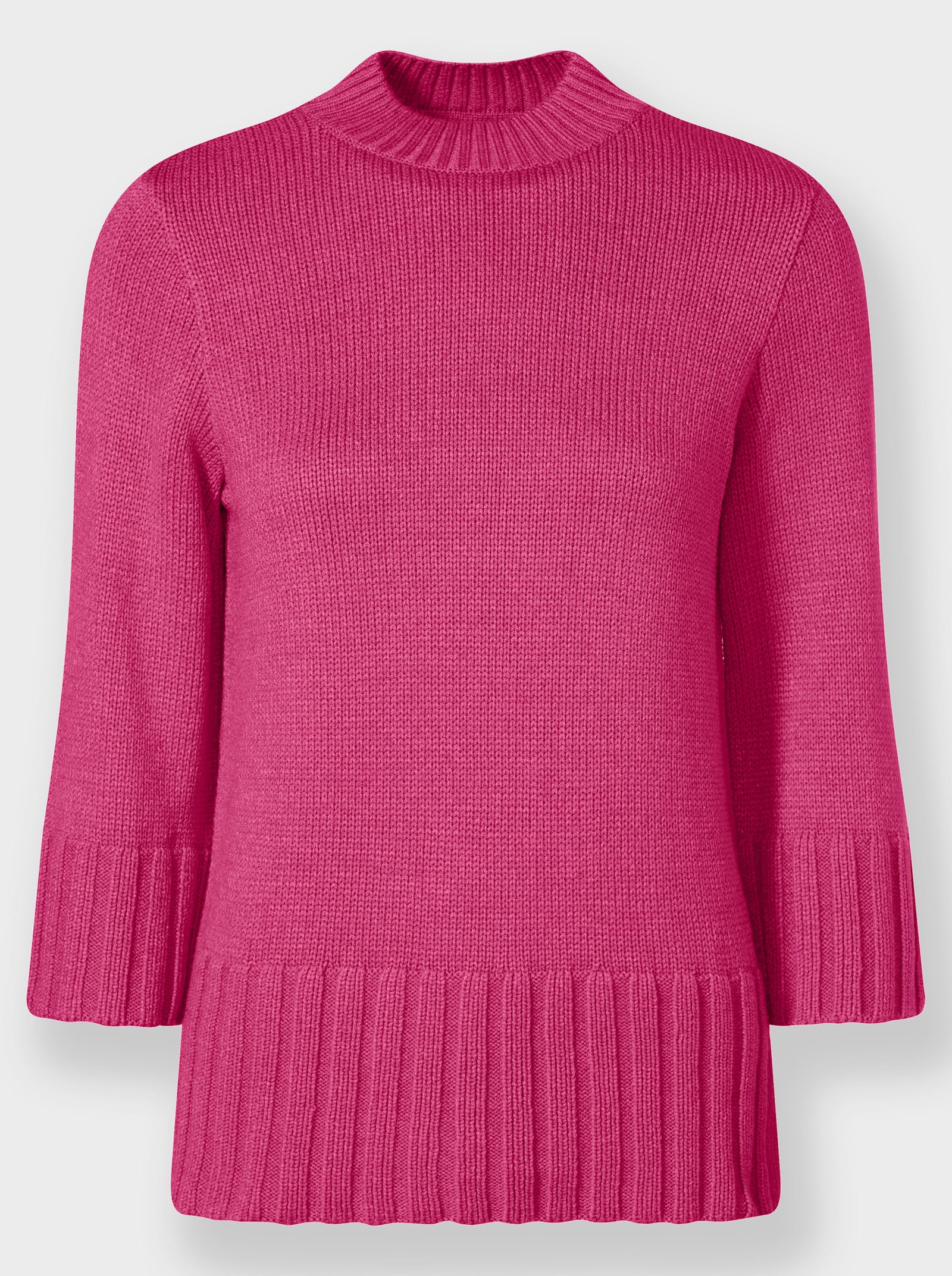heine 3/4 Arm-Pullover mit Seitenschlitzen - fuchsia