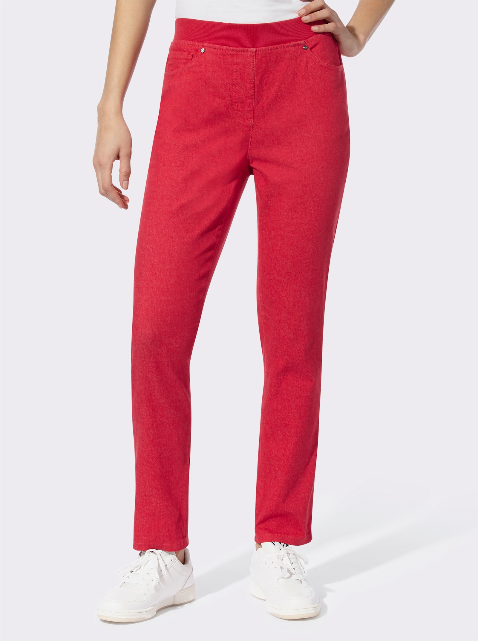 heine Jean 7/8 avec ceinture élastique - rouge
