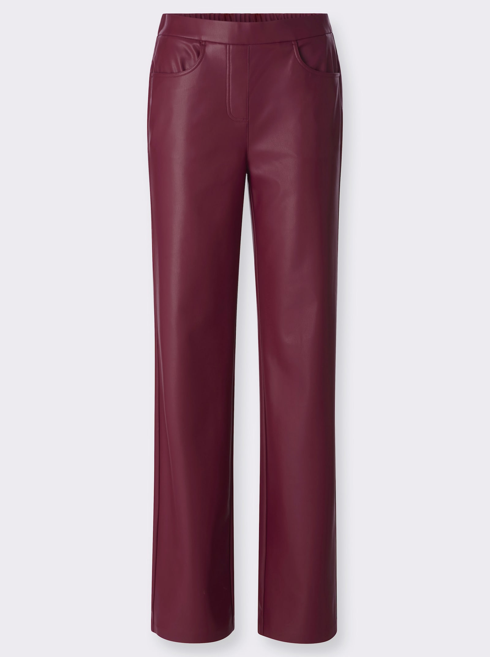 heine Lederimitathose mit Dehnbund - bordeaux