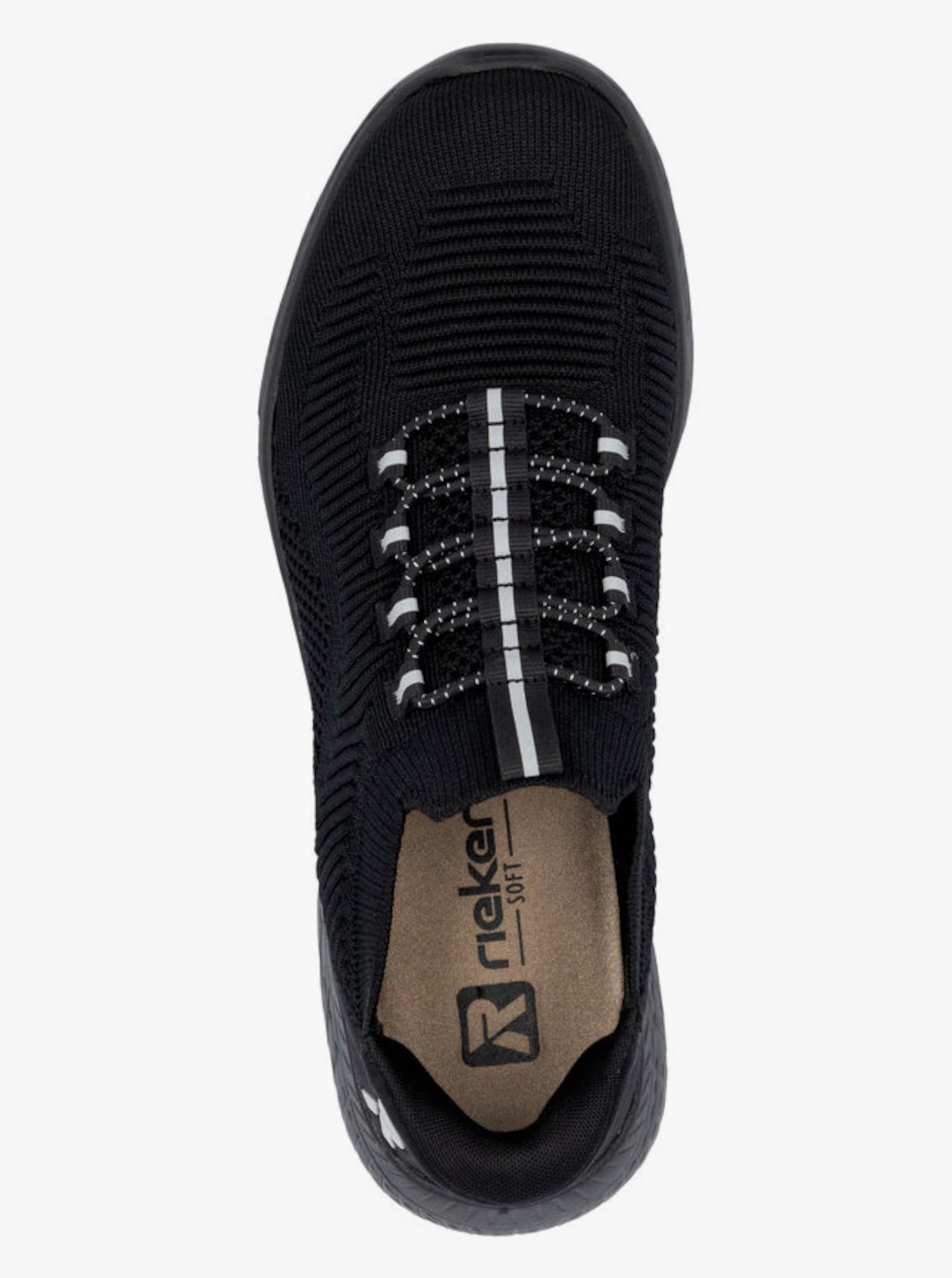 Rieker Slipper mit trittdämpfender Sohle - schwarz