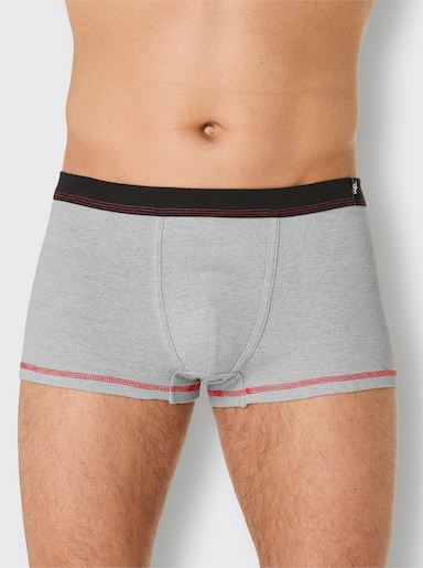 wäschepur men Pants - grau-meliert + anthrazit-meliert + schwarz-bedruckt