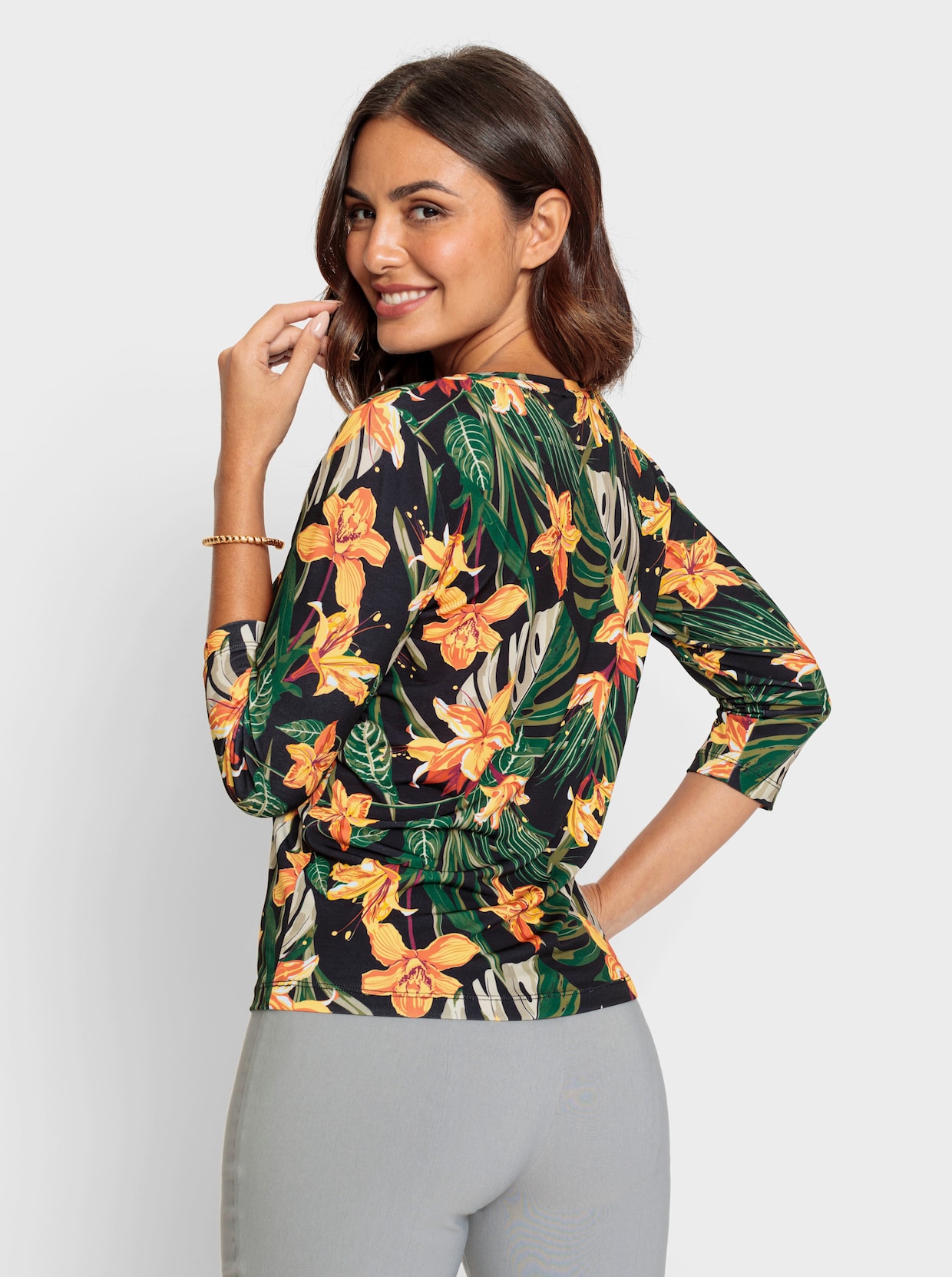 Print-Shirt - schwarz-bedruckt
