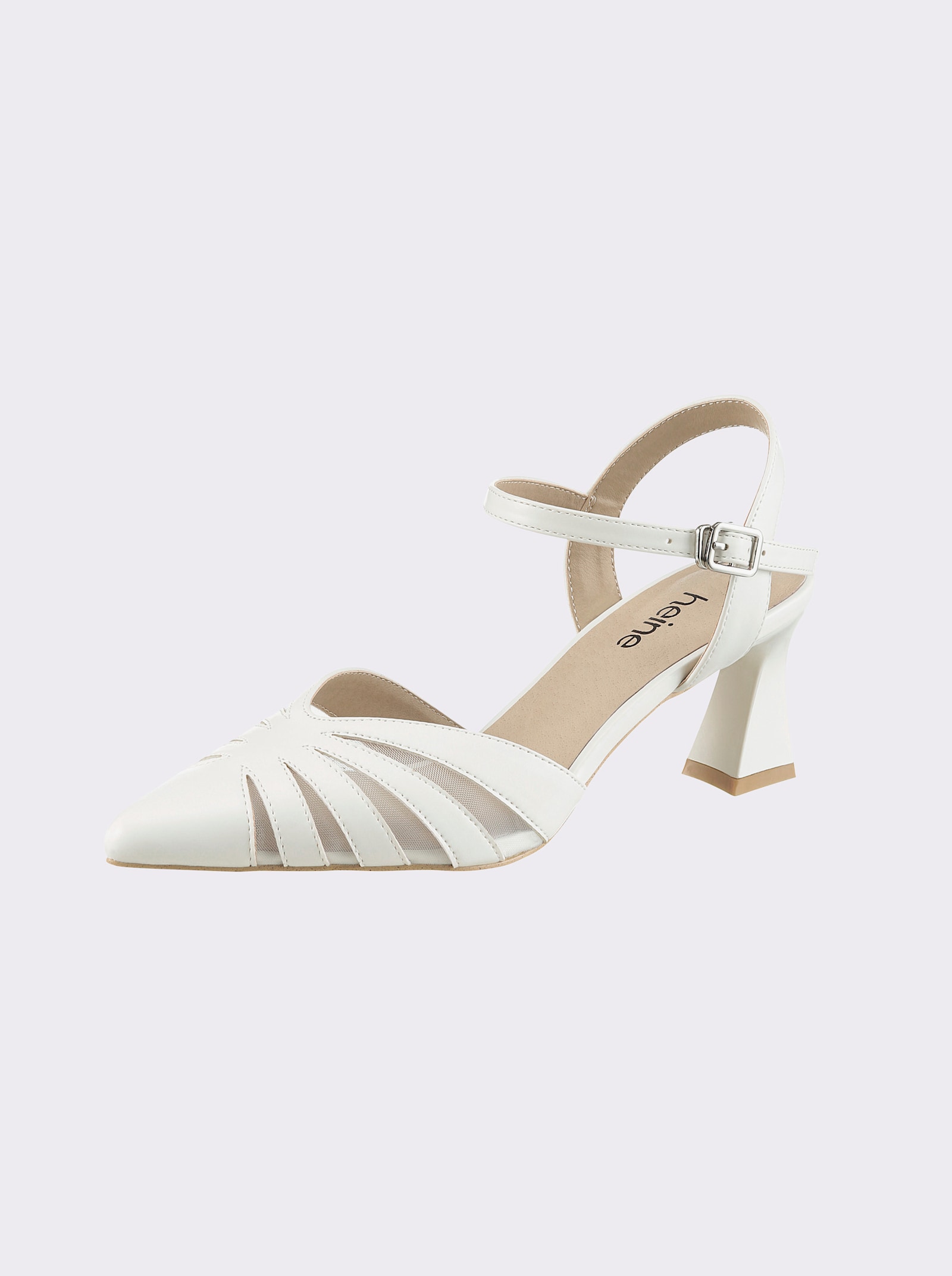 heine Riemchenpumps - weiß