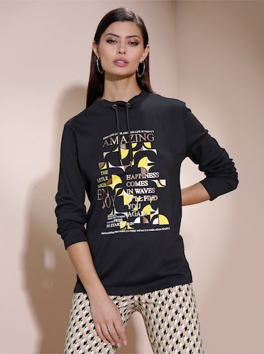 Sweatshirt - schwarz-limone