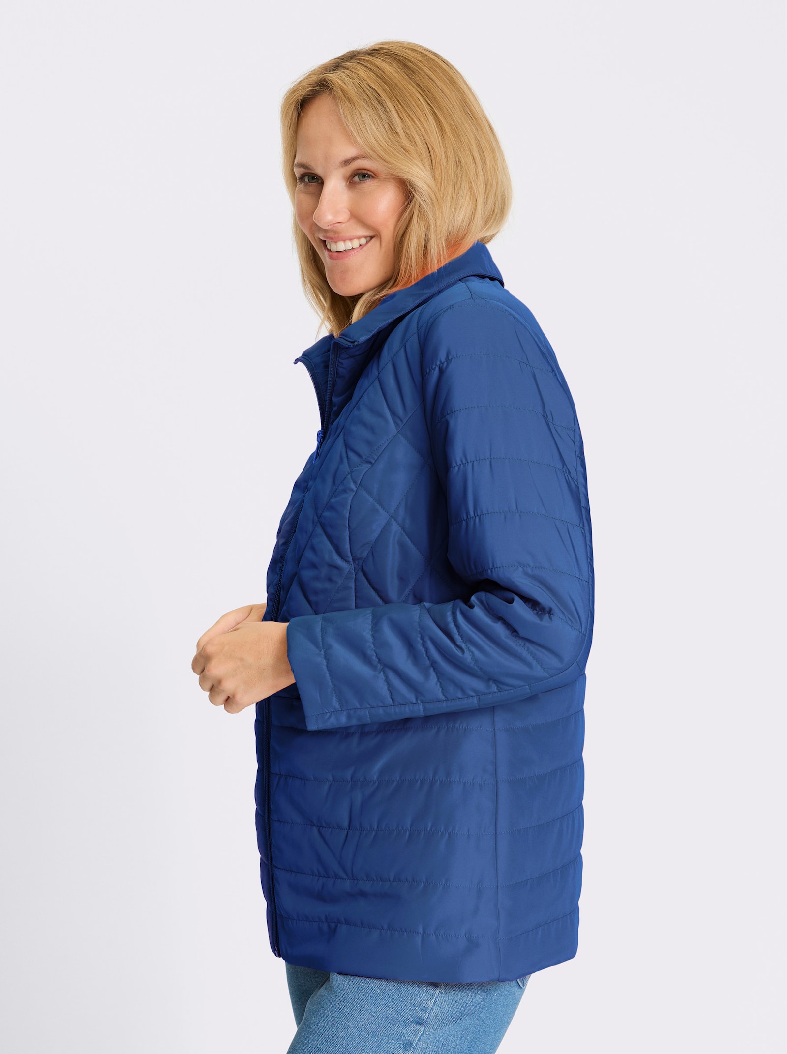 Steppjacke mit leichter Wattierung - jeansblau