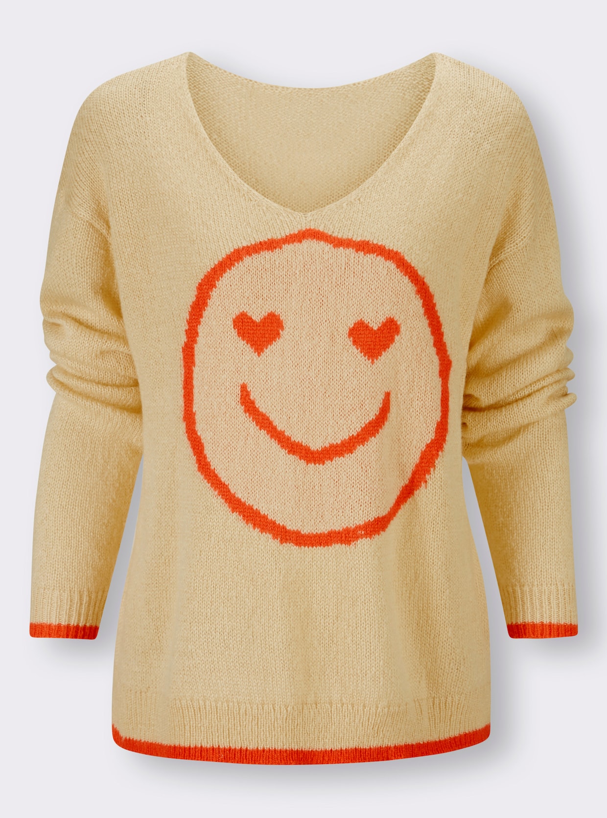 heine Pull en tricot - sable-corail chiné