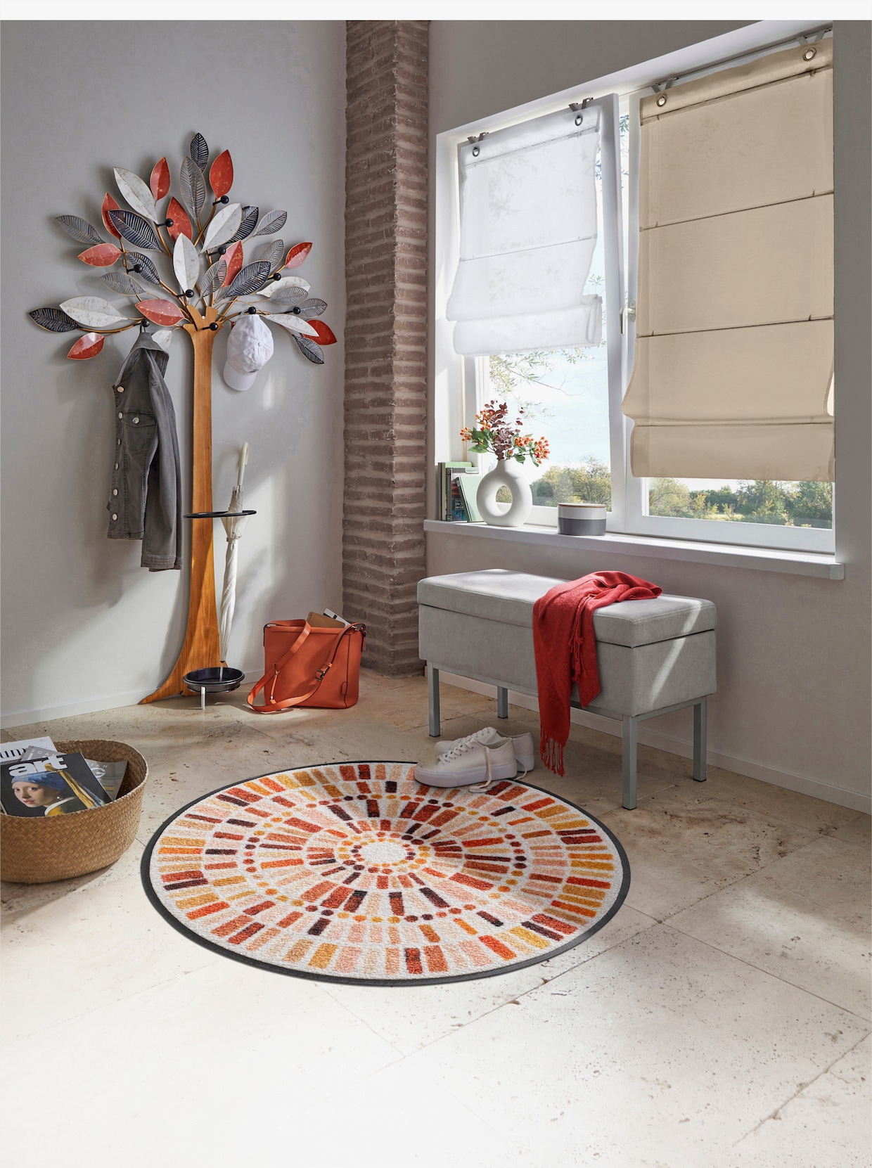 wash+dry by Kleen-Tex Voetmat - terra/beige