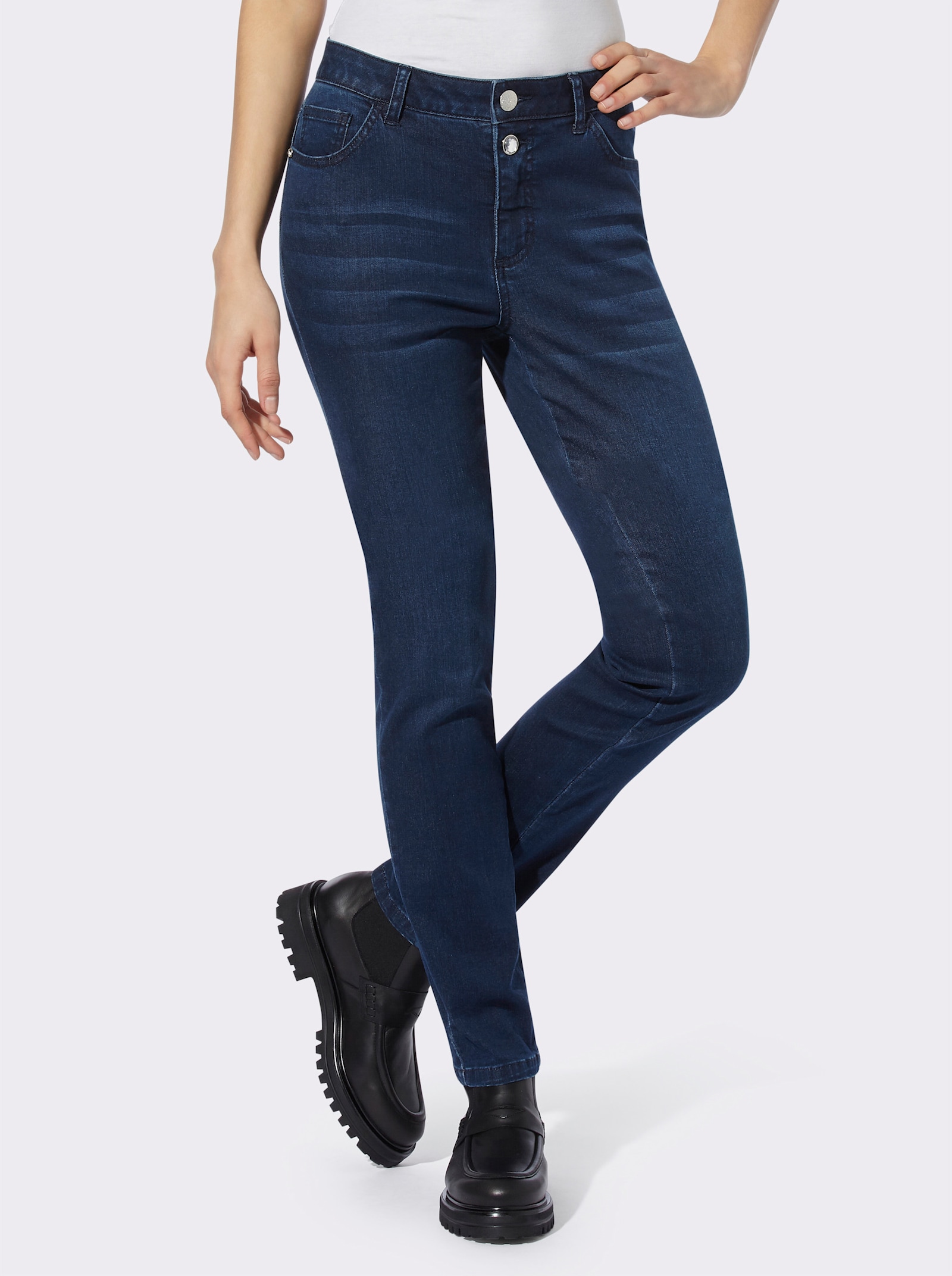 heine Skinny jeans met studs - dark-blue
