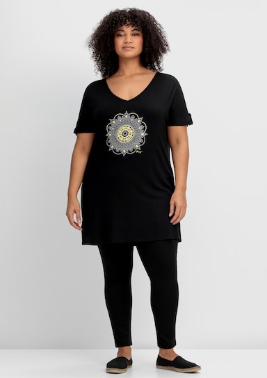 sheego Longshirt - schwarz