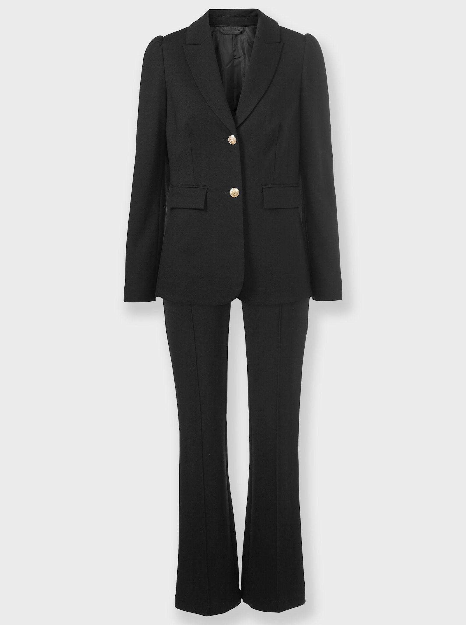 heine Hosenanzug mit Schößchen - schwarz