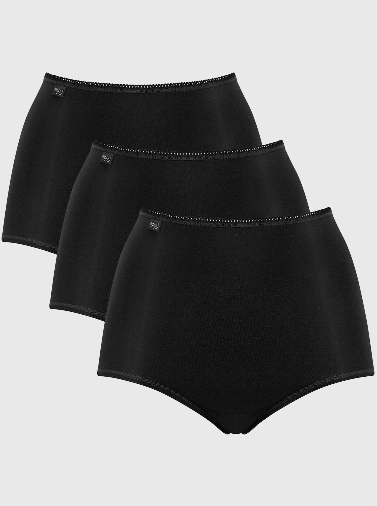 Sloggi Nohavičky, zv. pás, priedušné mikrovlákna - čierna