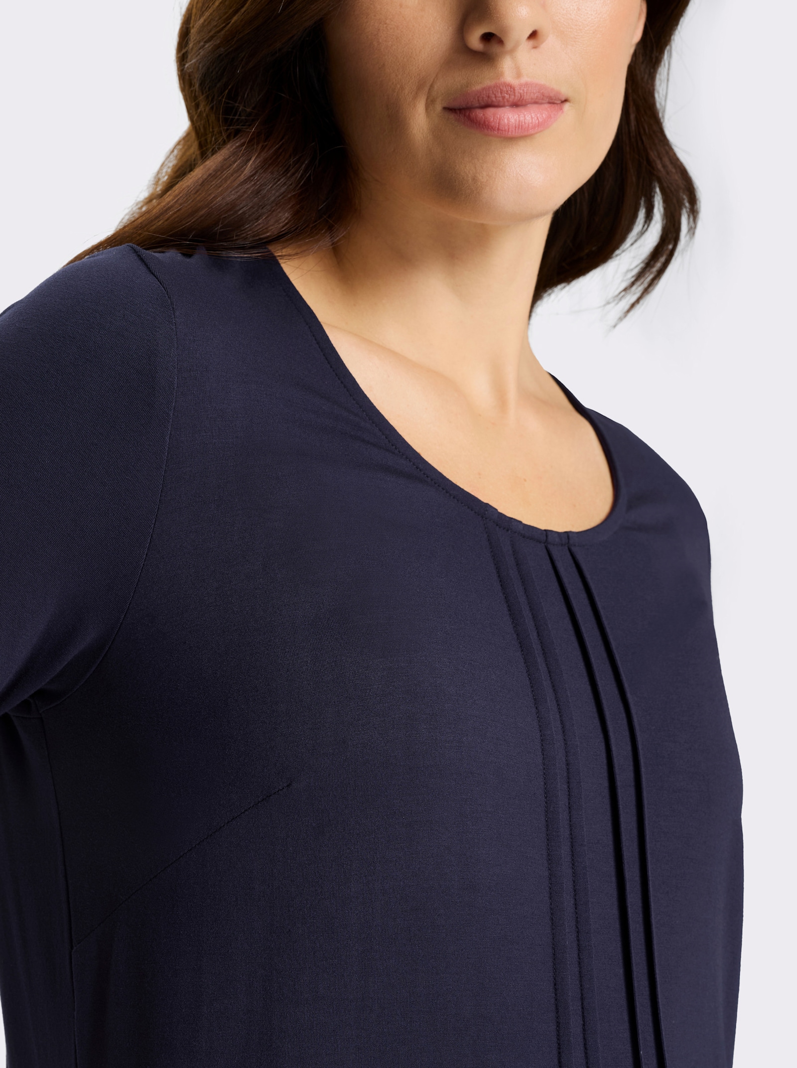 Žerzejové šaty zdobené sámky - námořnická modrá