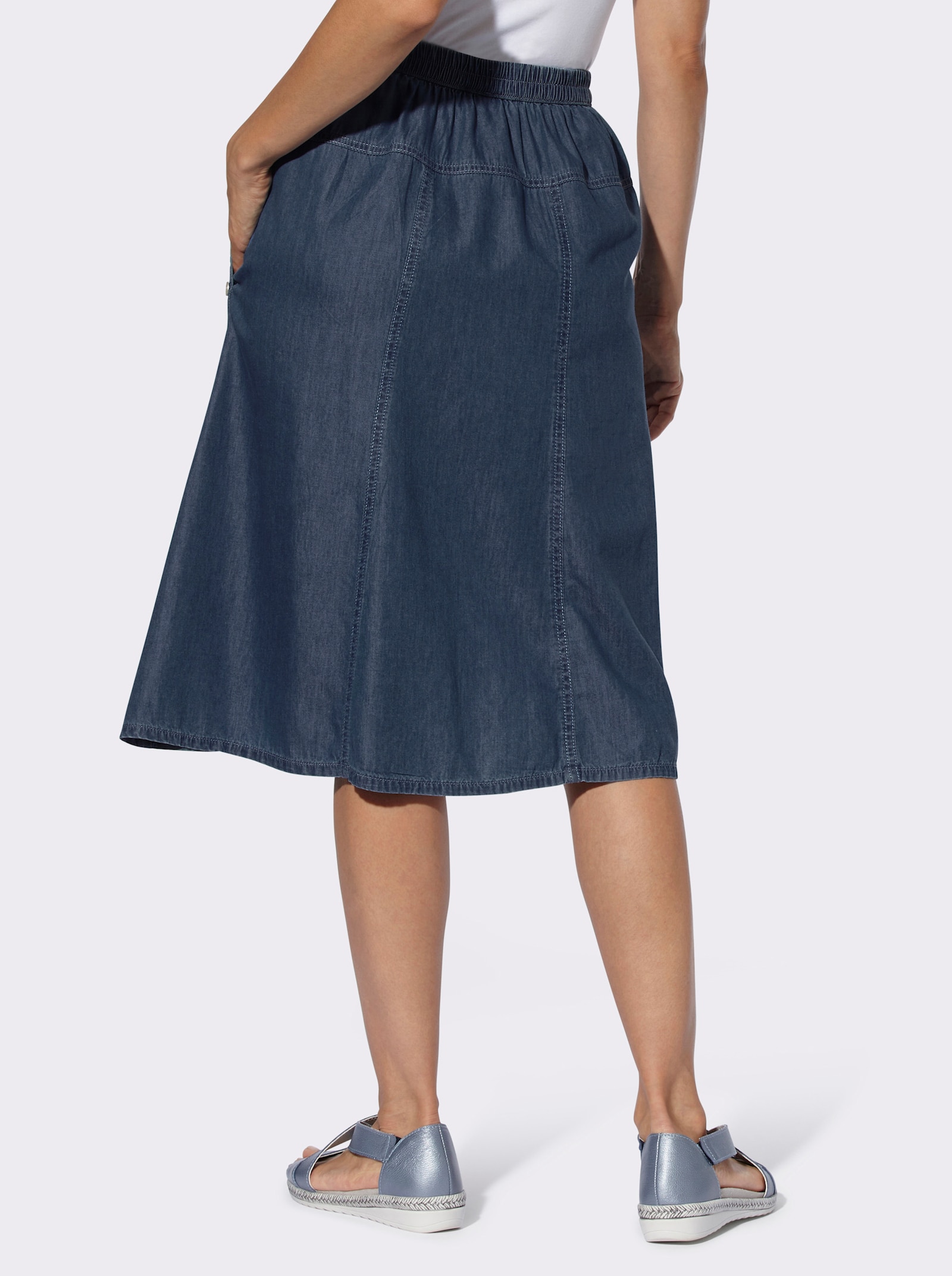 Jeansrock zum Reinschlüpfen - blue-stone-washed