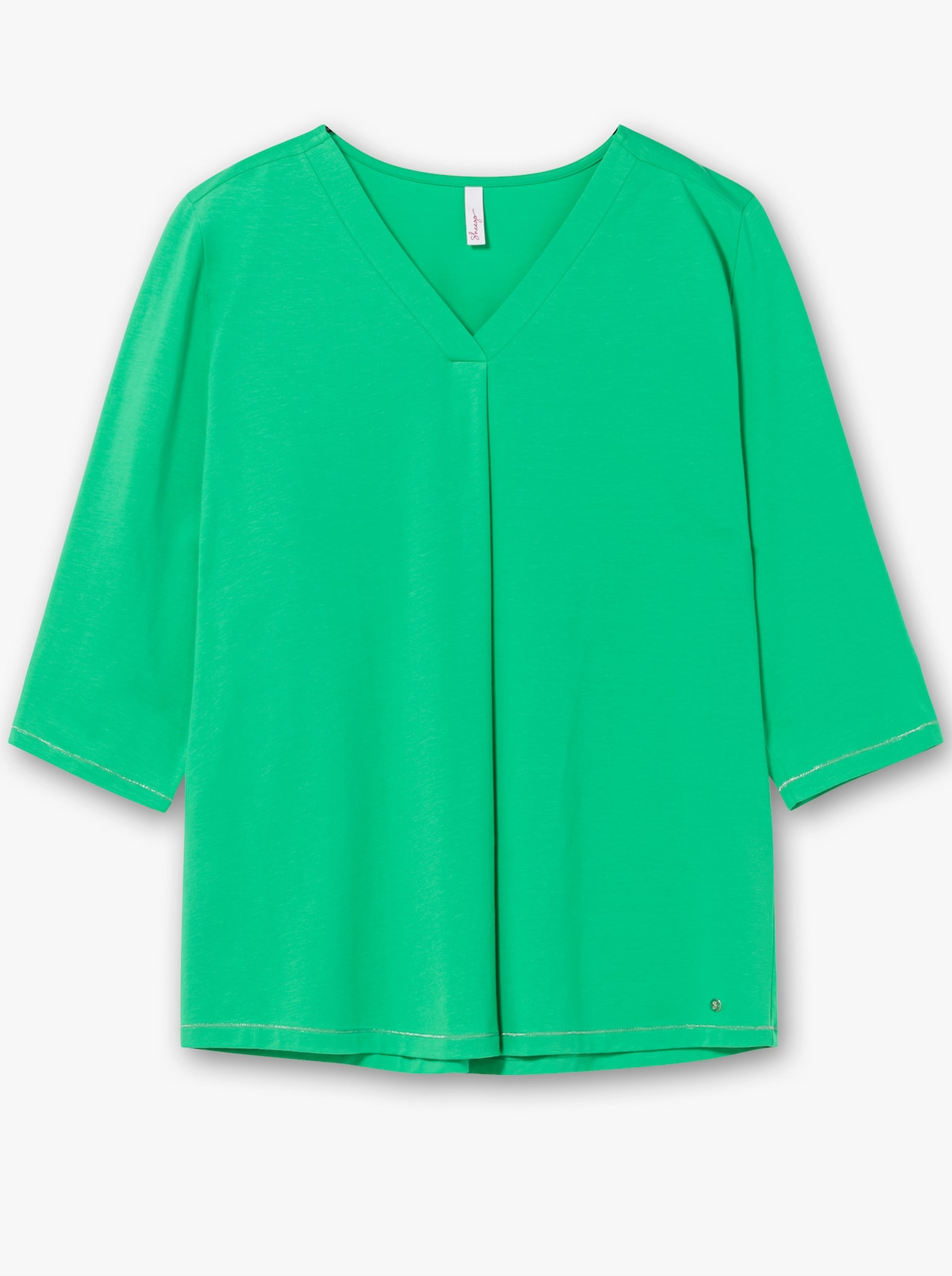 sheego 3/4-Arm-Shirt - grasgrün