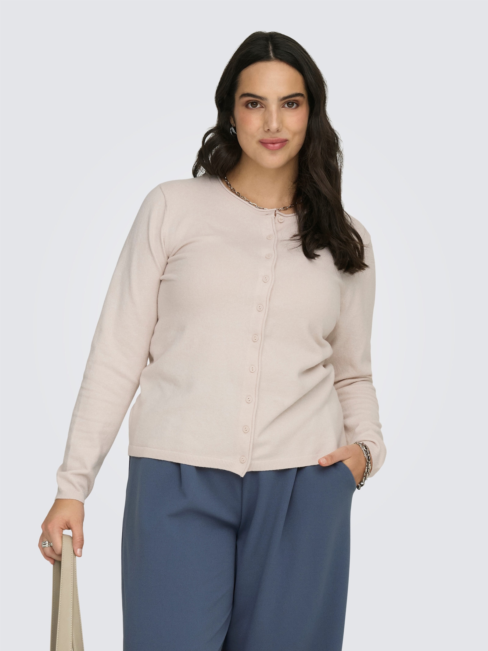 ONLY CARMAKOMA Strickjacke - moonbeam detail:melange