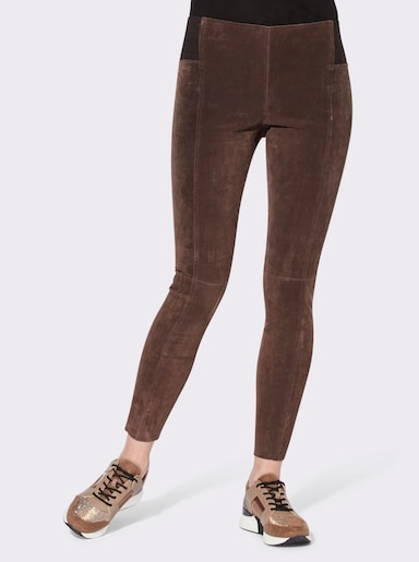 Leren broek - chocolade