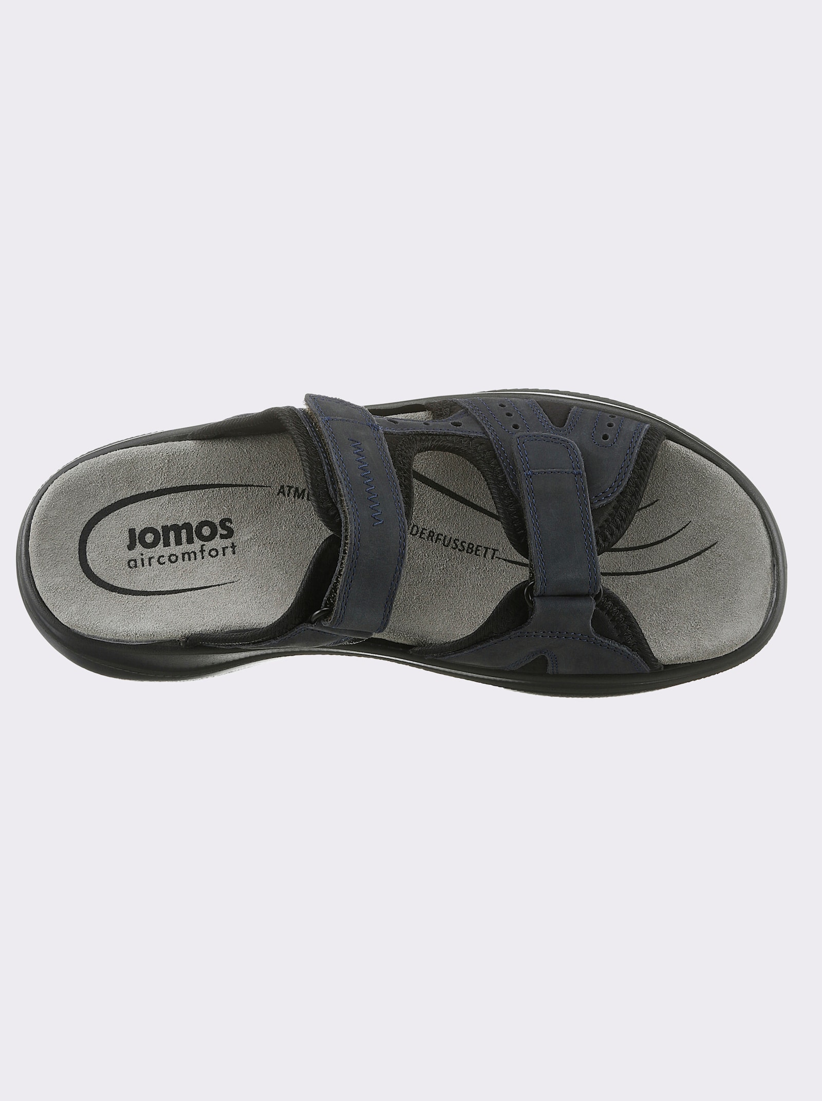 Jomos Pantolette mit Mehrfach-Klettverschluss - jeansblau