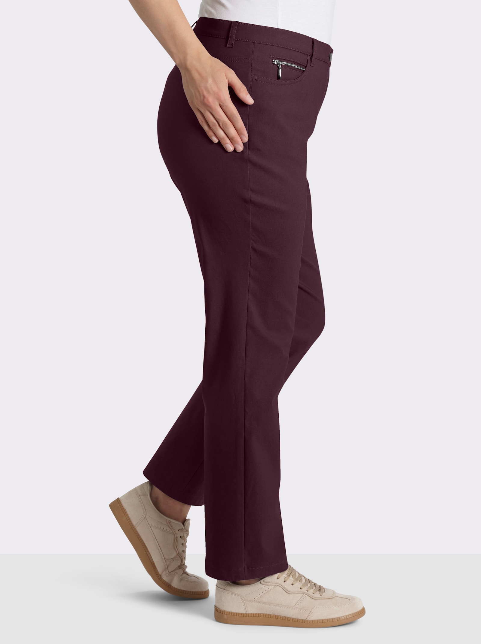 Stehmann Comfort line Thermohose in elastischer Bengalin-Qualität - bordeaux