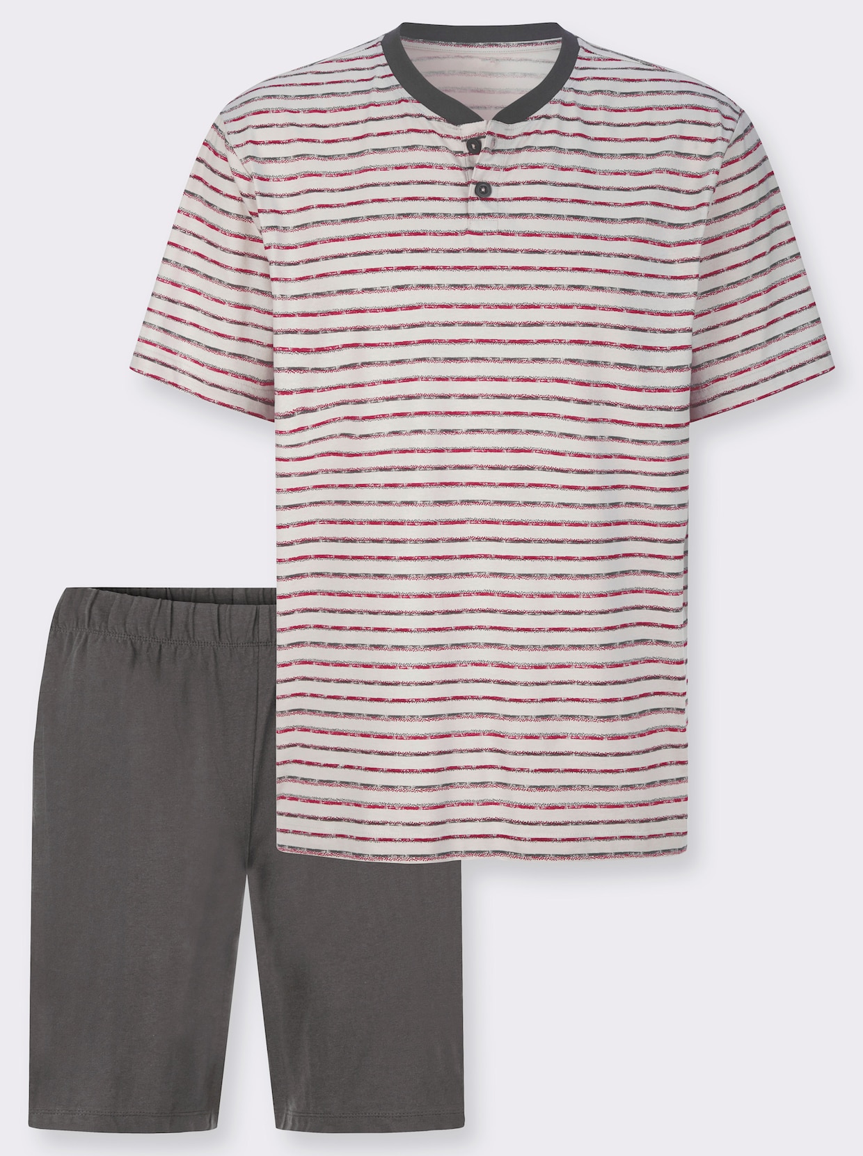 Shorty - anthrazit-kirsche-geringelt