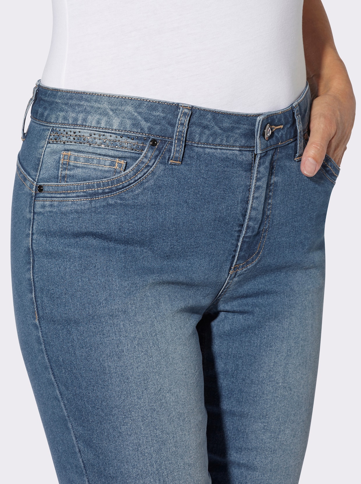 Jeans - blue-bleached