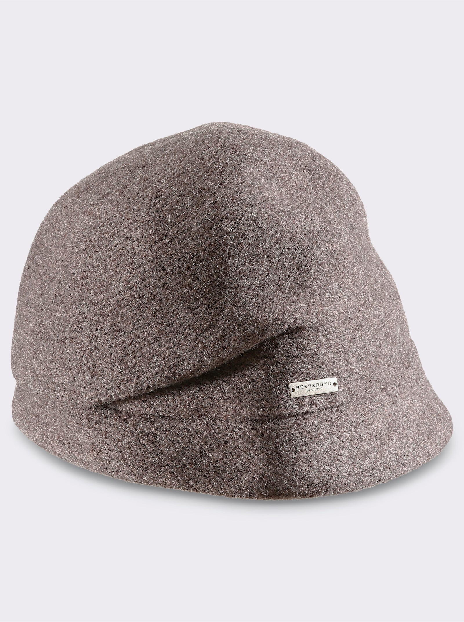 Ohrenmütze aus Schurwolle - taupe