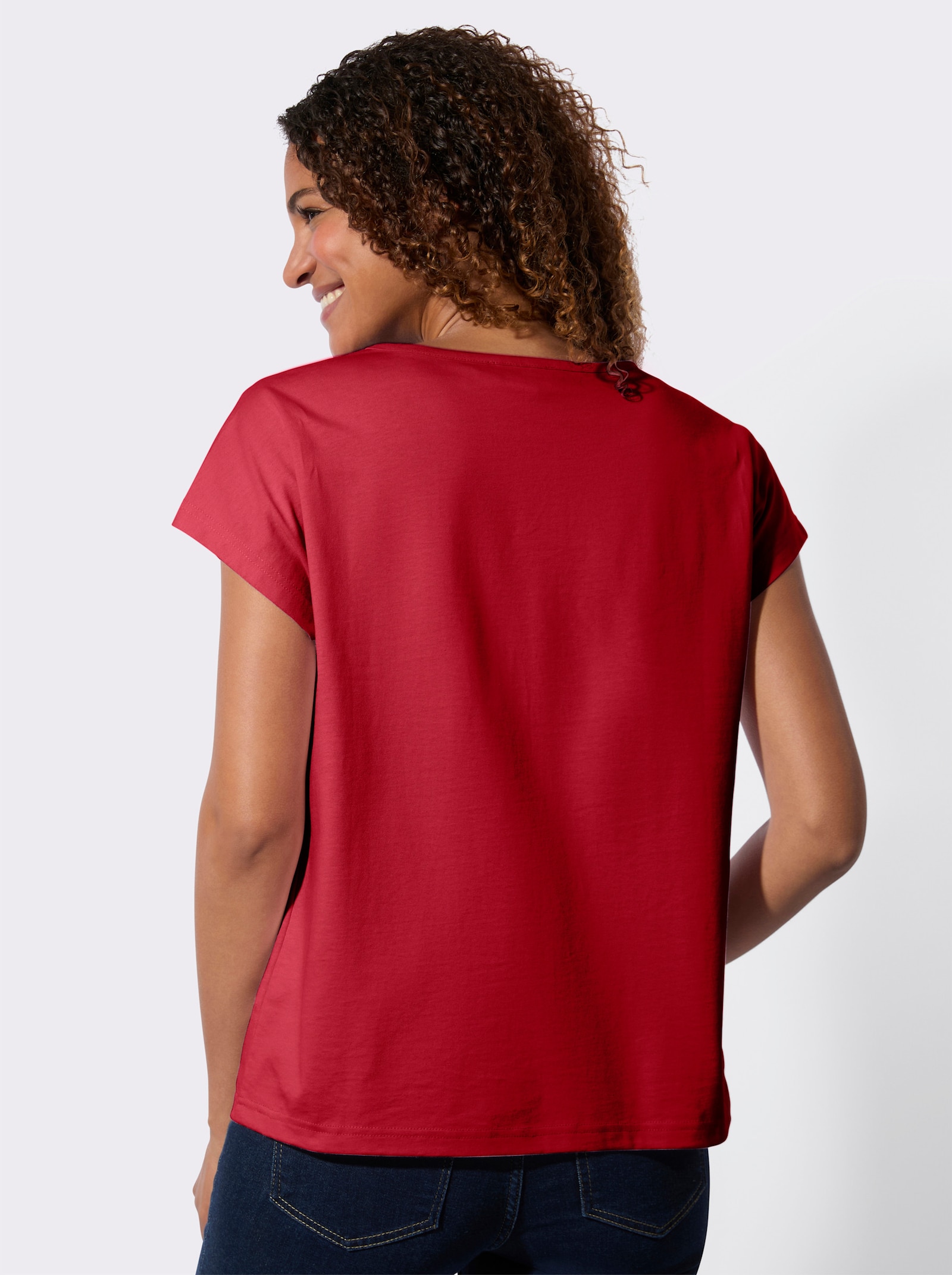 Tričko v balení po 2 ks - červená + ecru