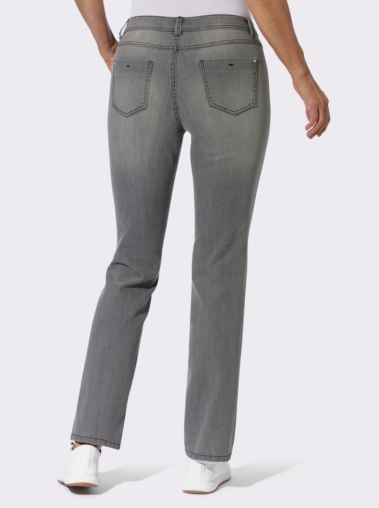 Gerade Jeans mit dezenter Waschung - stone-grey-denim