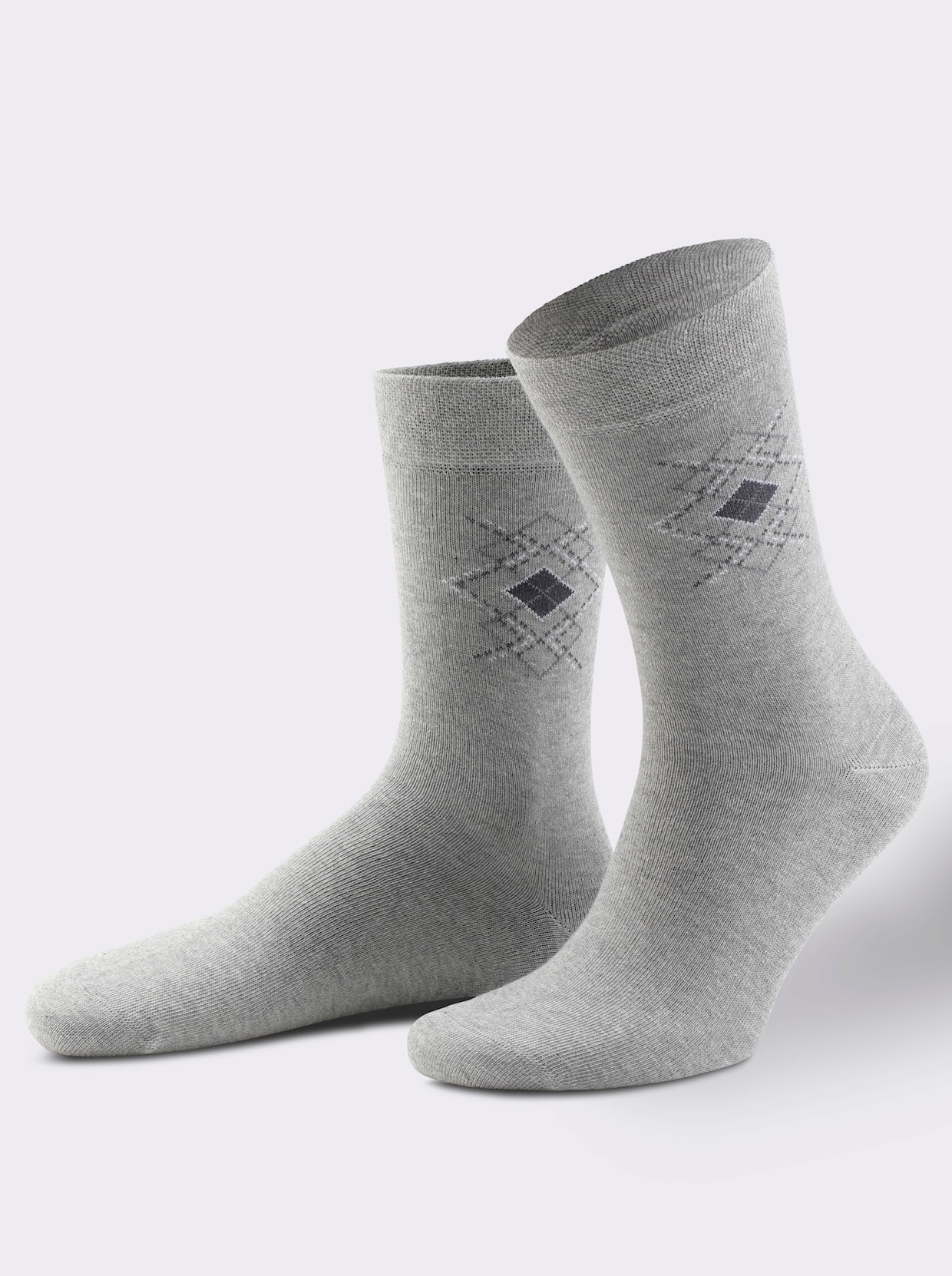 wäschepur Herren-Socken - grau-gemustert