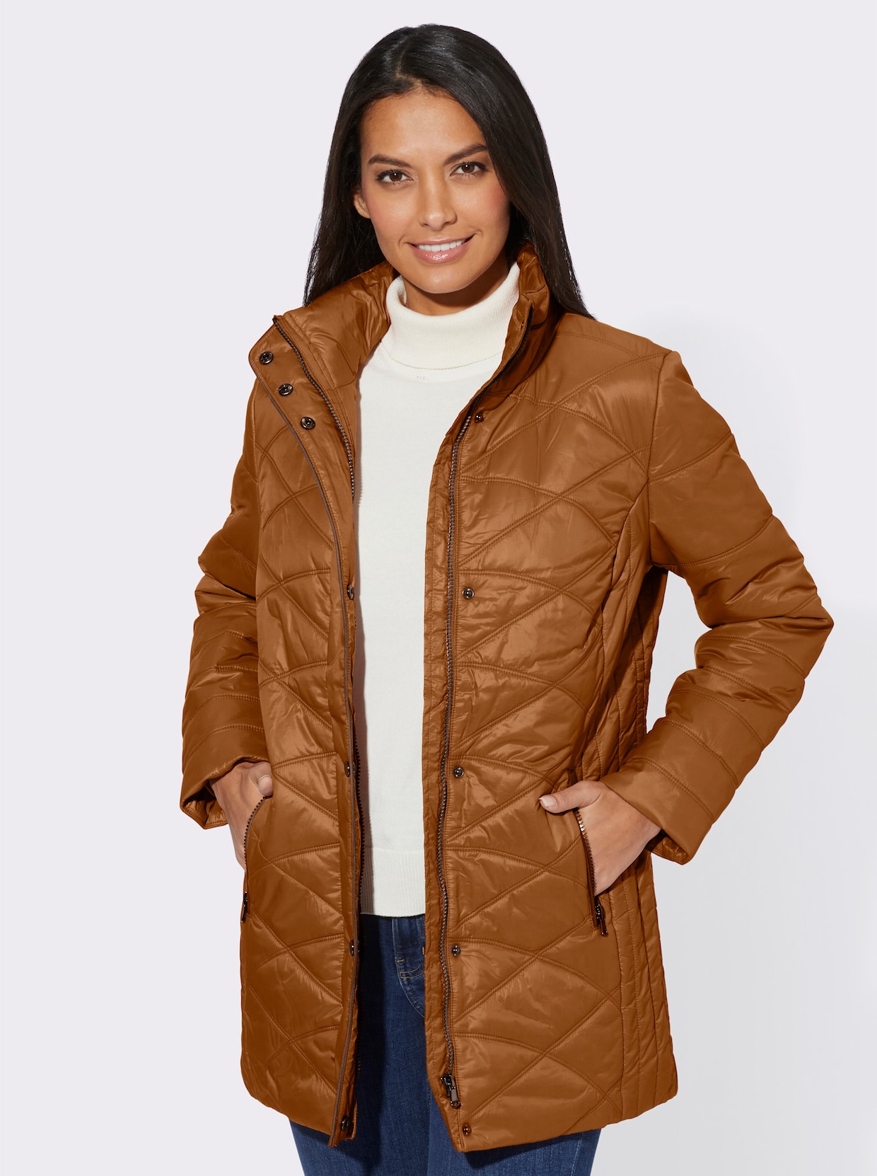 Steppjacke - cognac