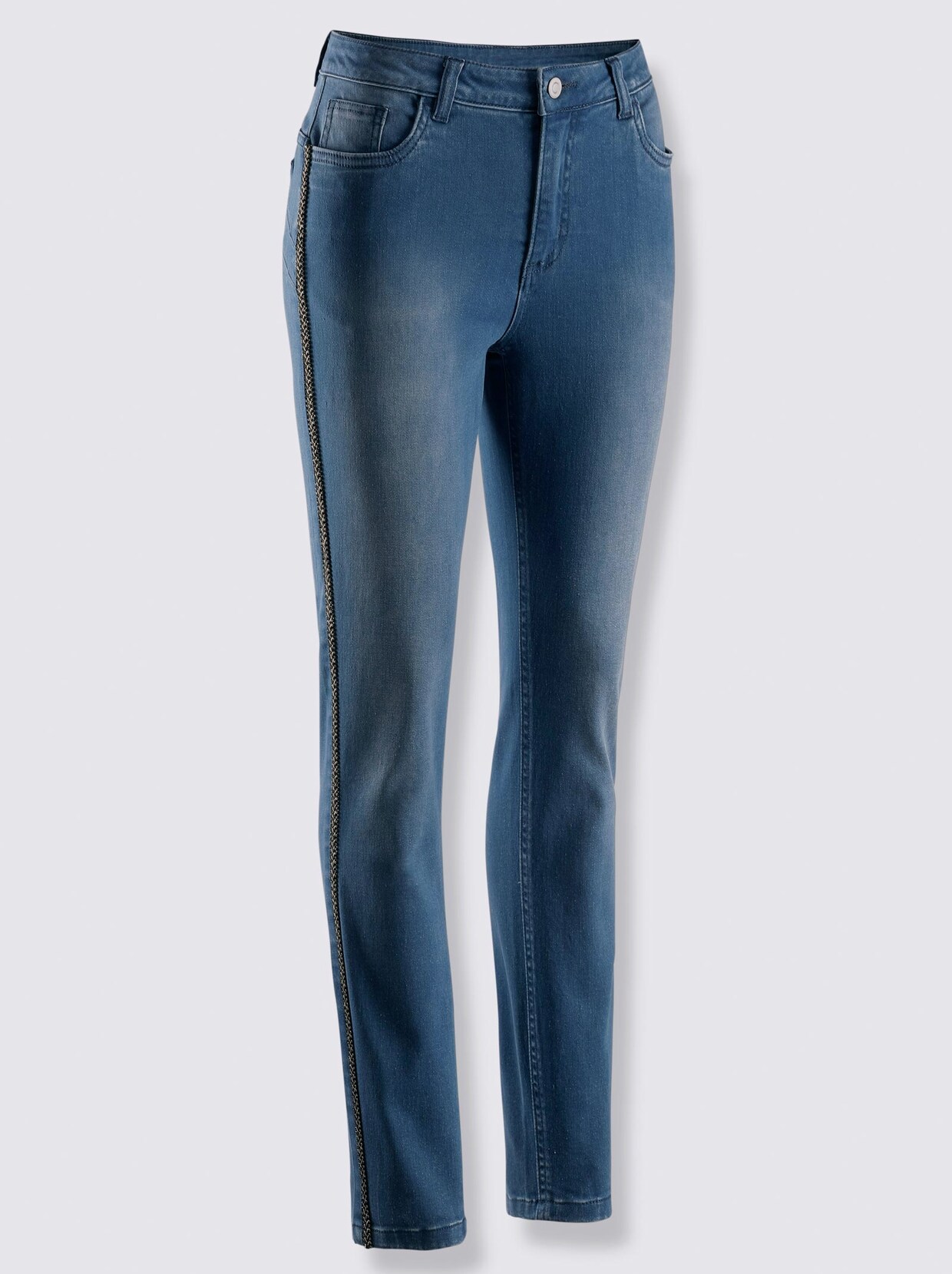 Linea Tesini Push-up-Jeans - blue-bleached