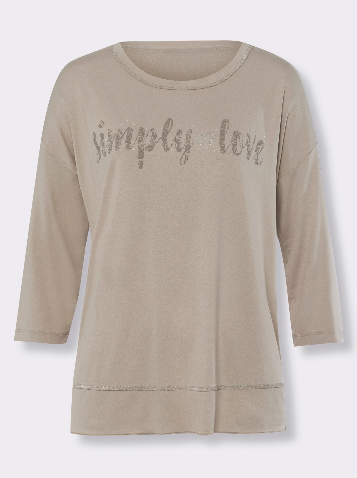 heine T-shirt à manches 3/4 - beige