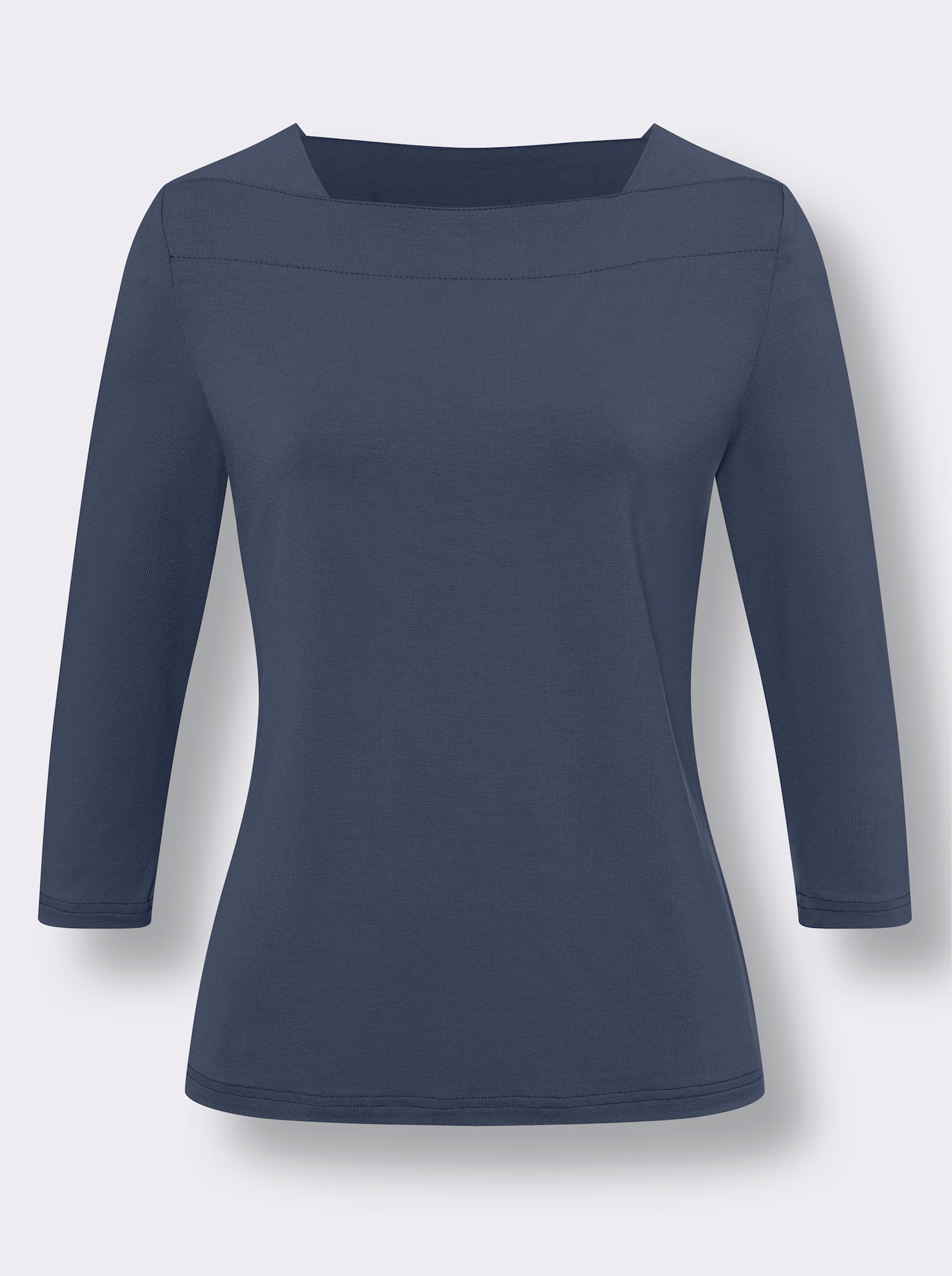 heine 3/4-Arm-Shirt mit U-Boot-Ausschnitt - rauchblau