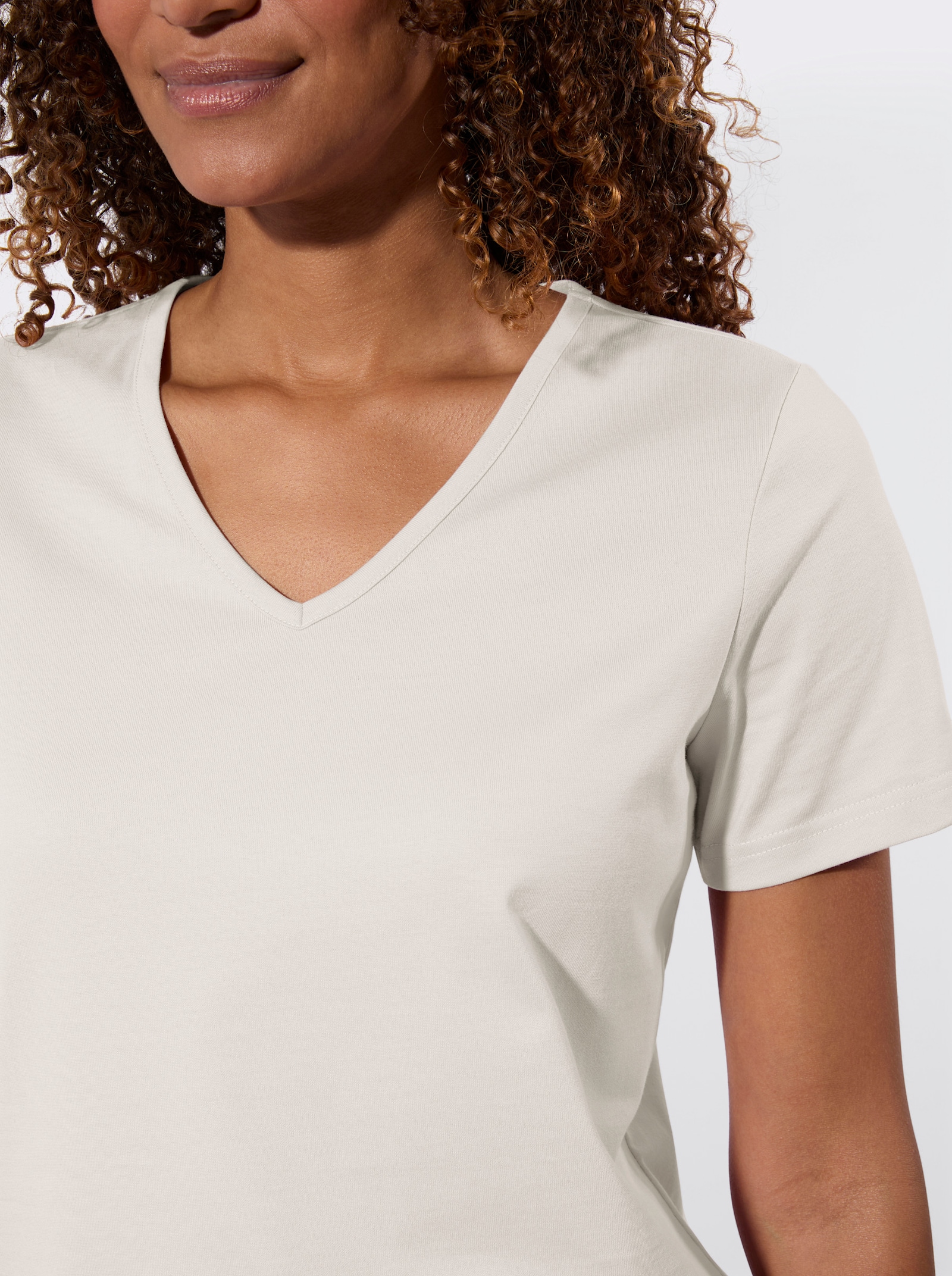 Tričko s krátkým rukávem v balení po 2 ks - ecru + ecru