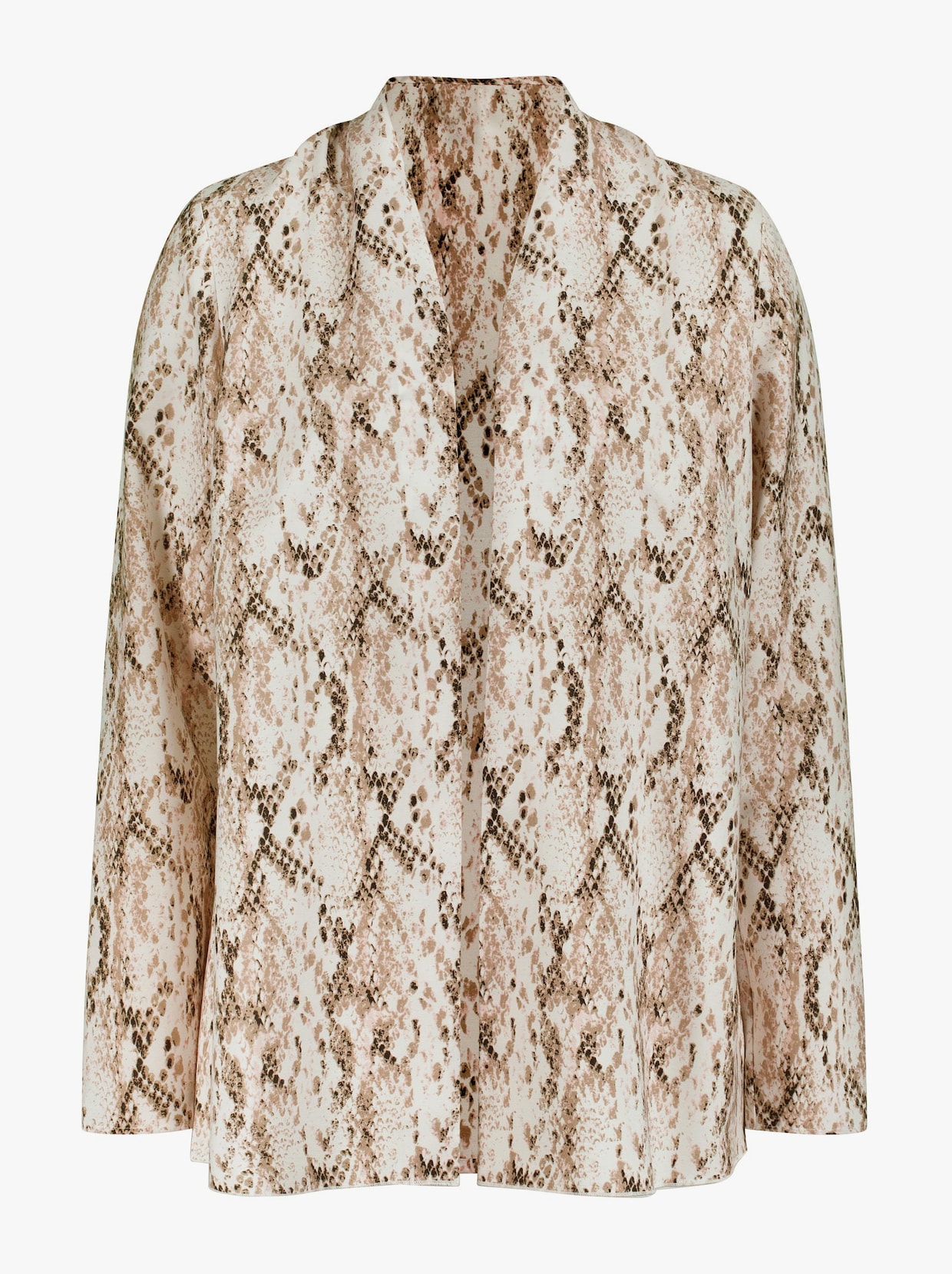 Lange blouse - poudre/ecru bedrukt