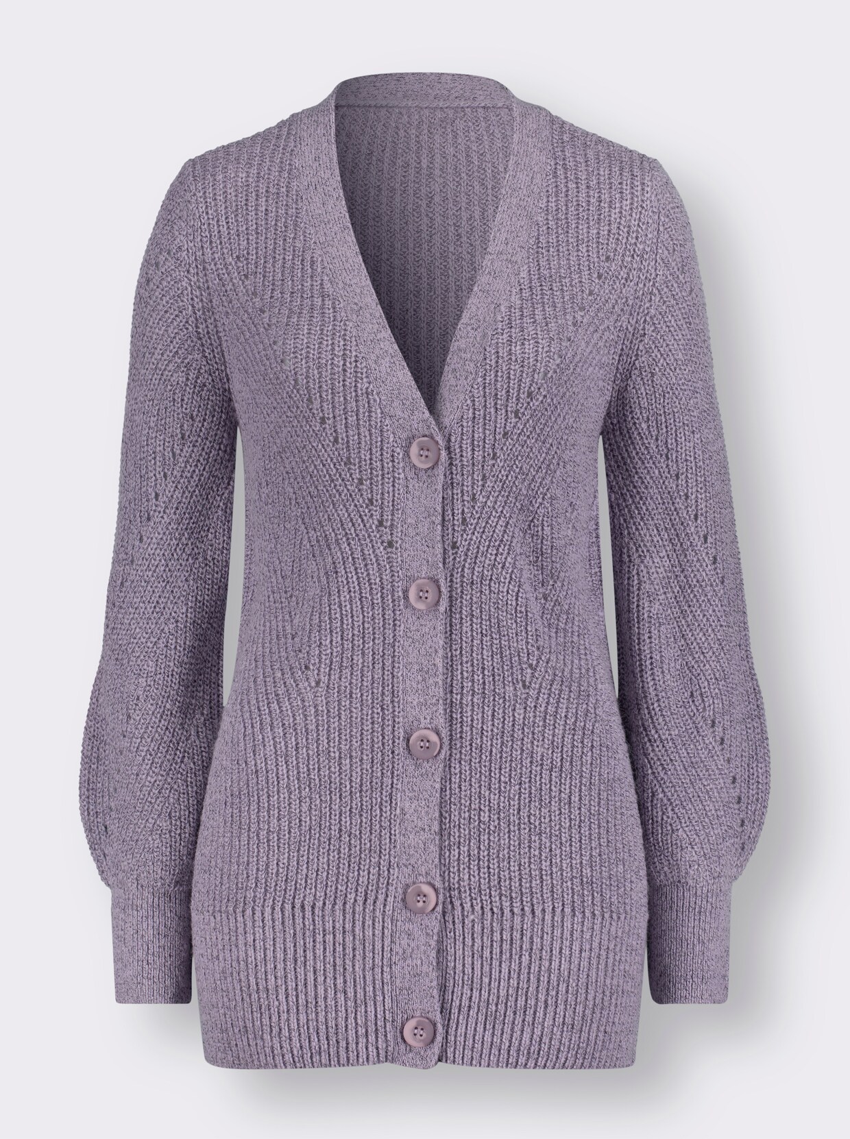 Cardigan - lila gemêleerd