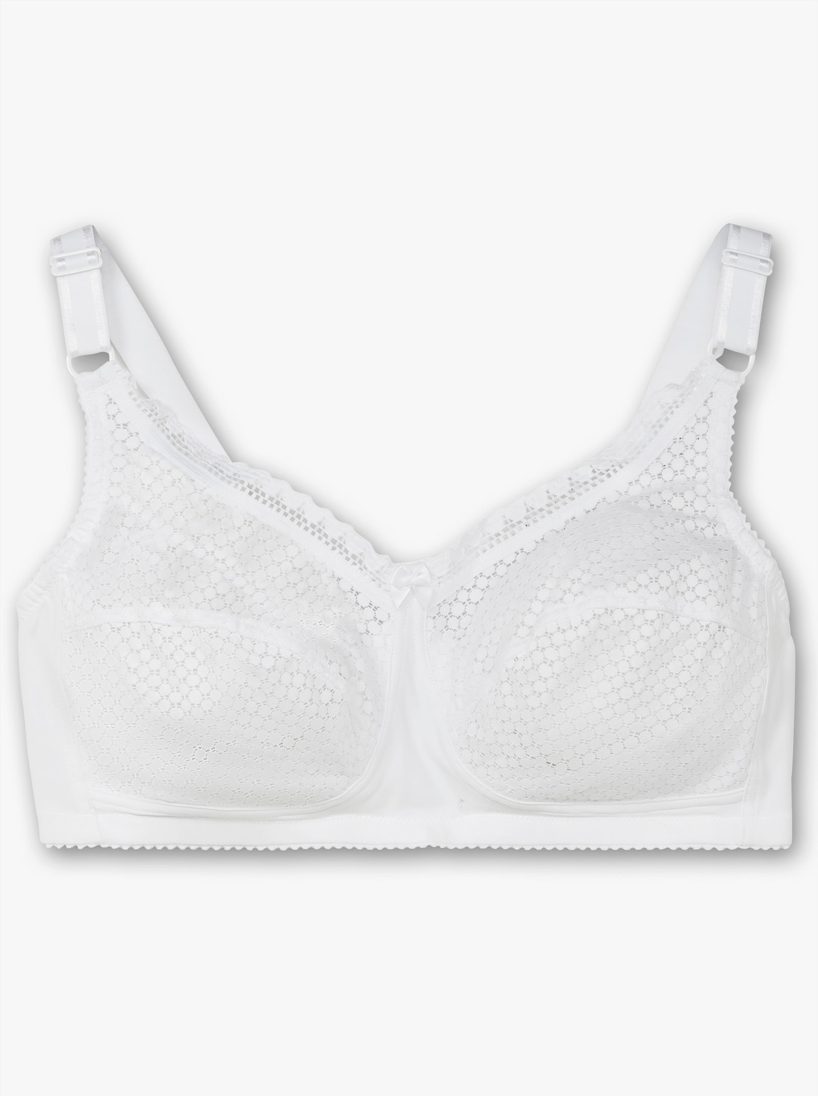 Miss Mary BH ohne Bügel mit vorne verstellbaren Trägern - weiß