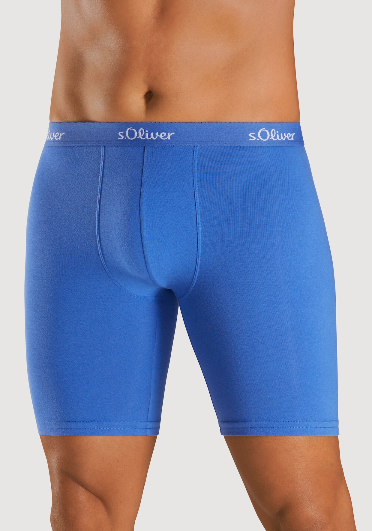 s.Oliver Langer Boxer - blau / navy / schwarz