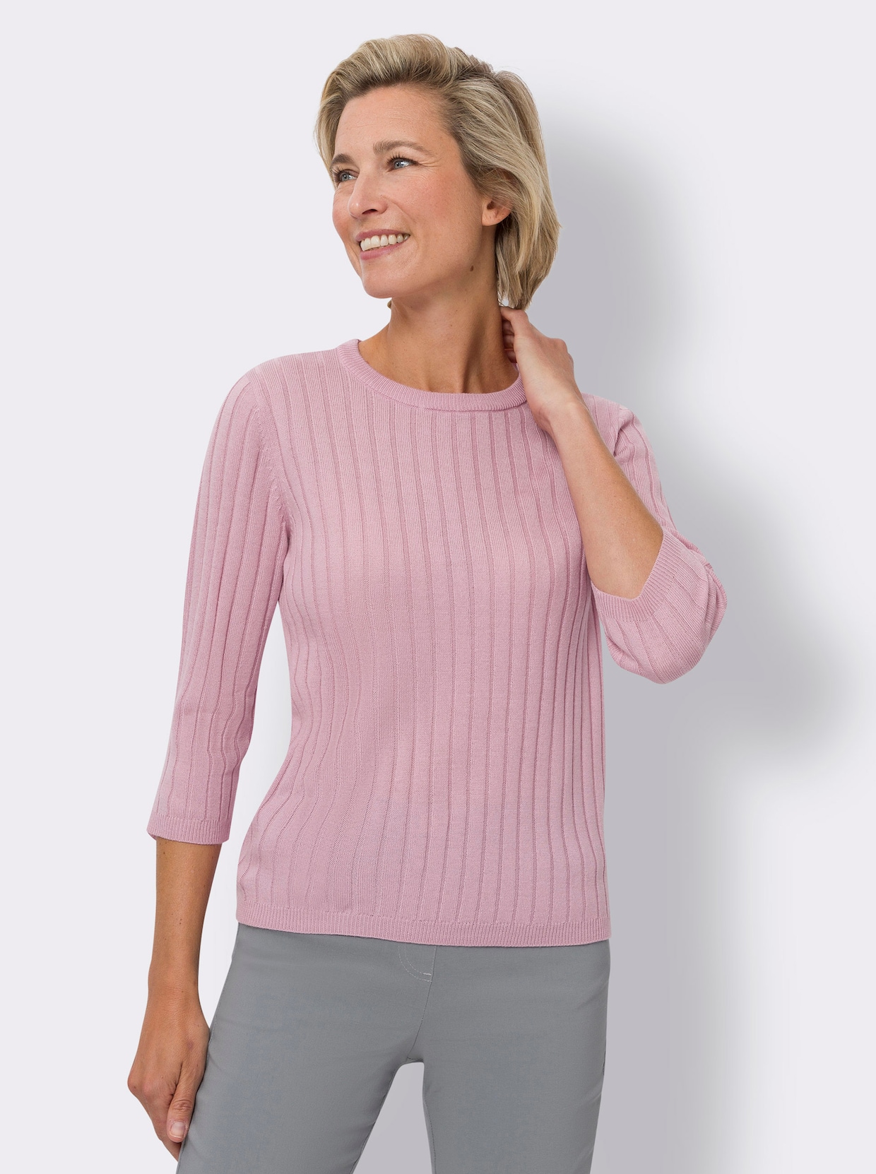 3/4 Arm-Pullover - rosé