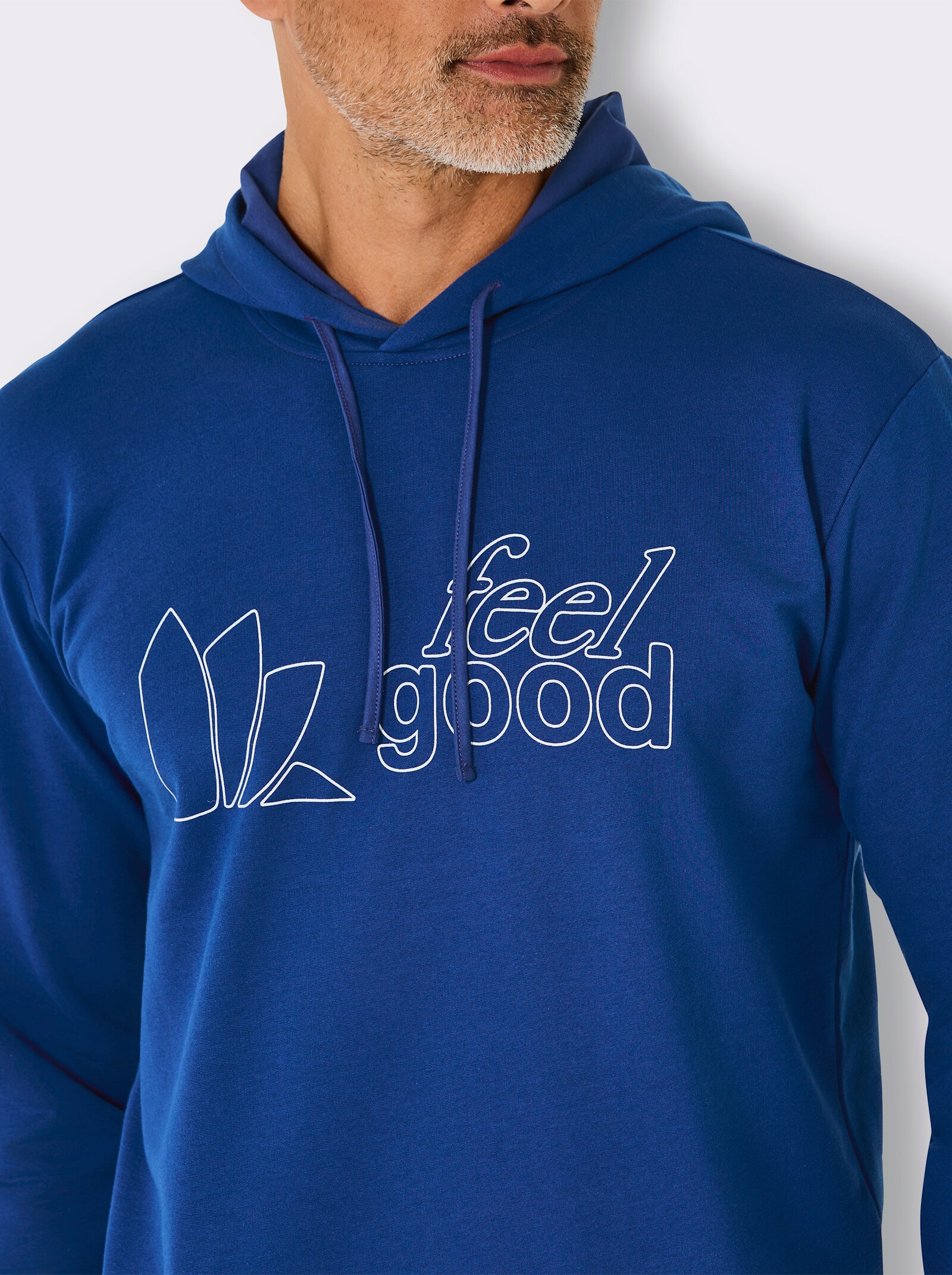 feel good Sweatshirt - royalblau-weiß