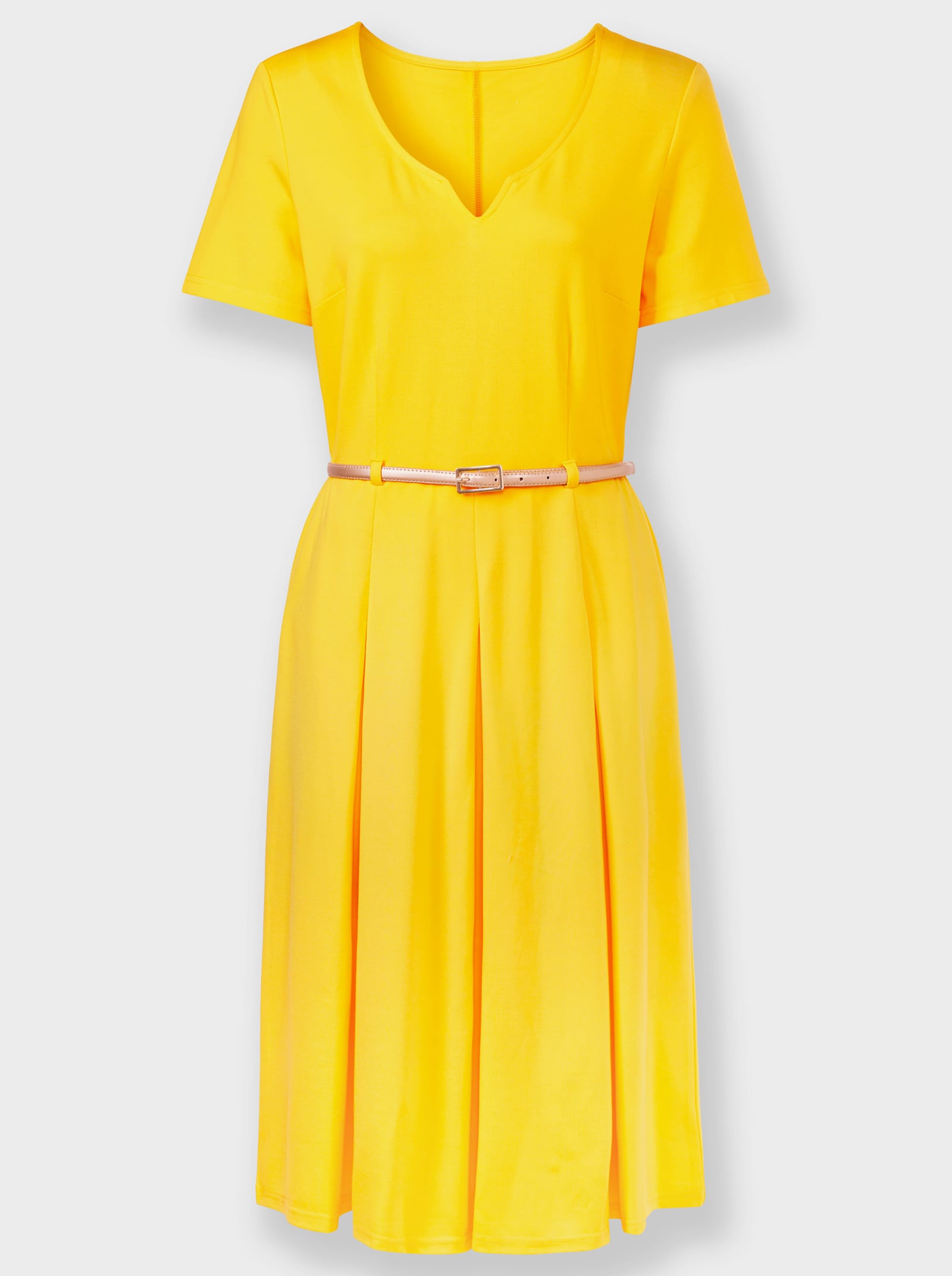 heine Jerseykleid inklusive Gürtel - sonnengelb