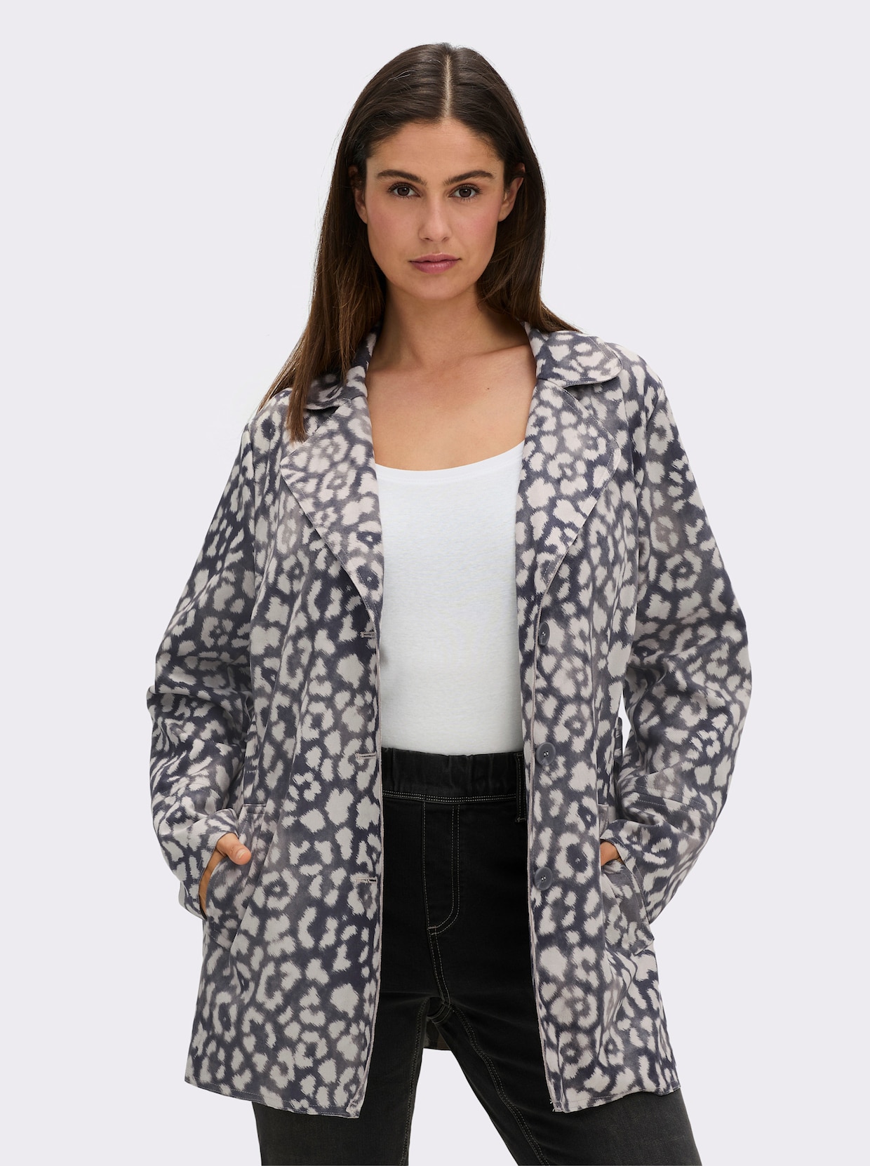 sheego Jack - zwart geprint