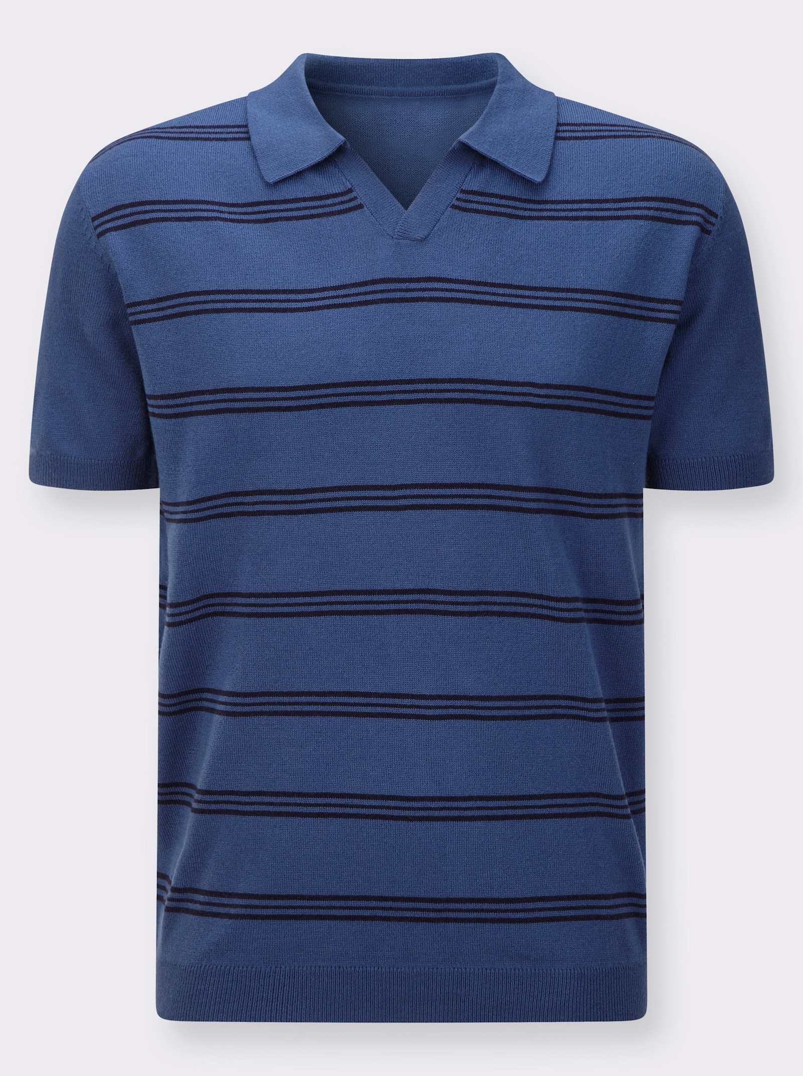 Polopullover mit Streifenmuster - jeansblau-marine