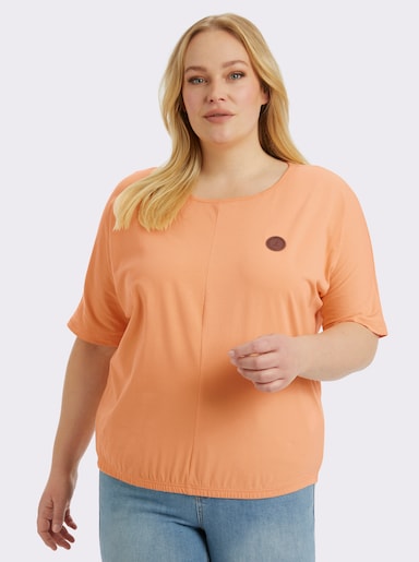 Kurzarmshirt mit Fledermausärmeln - apricot