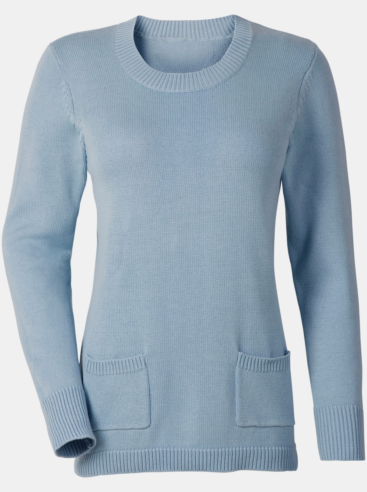 Pullover met ronde hals - ijsblauw