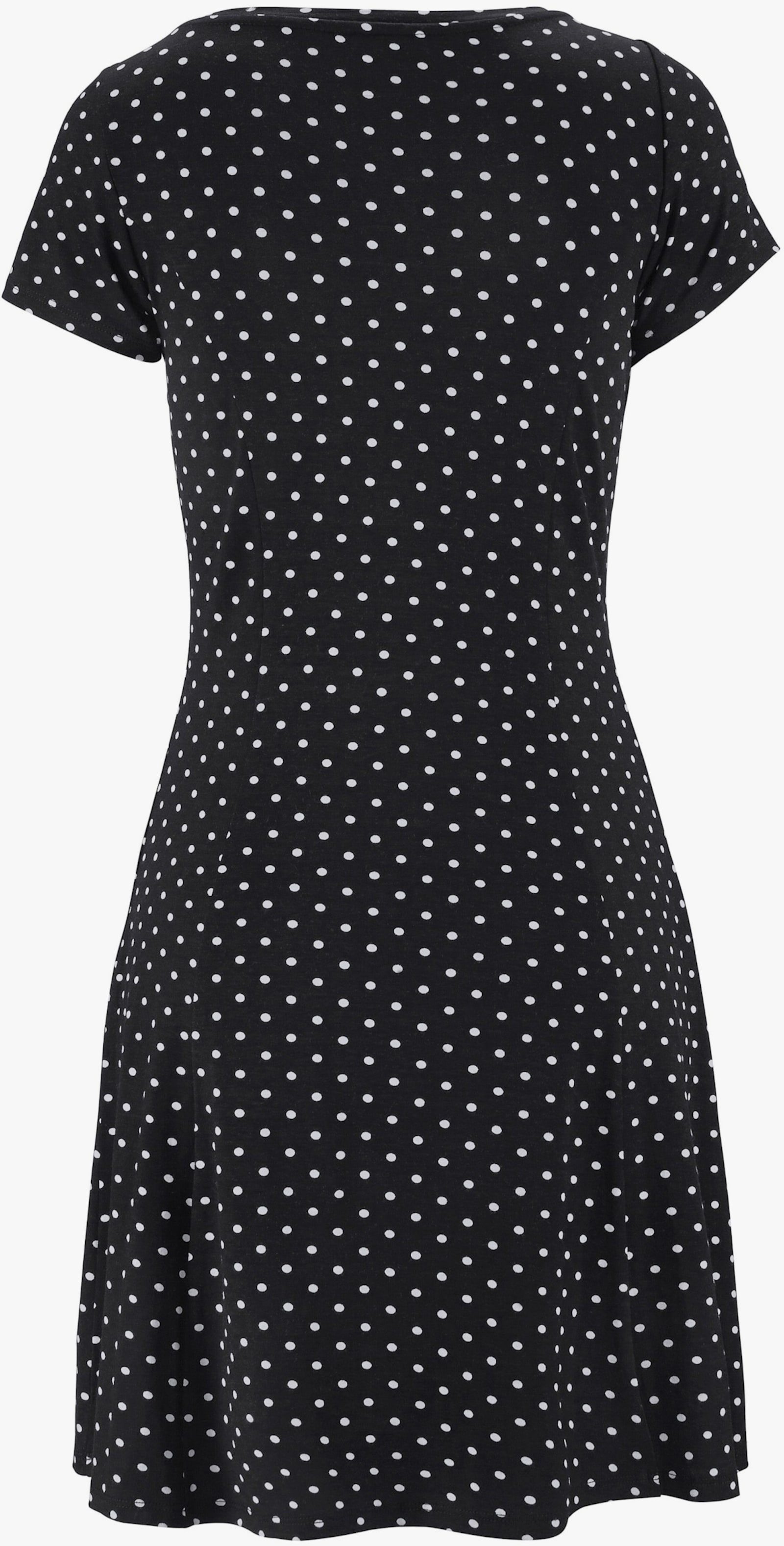 Beachtime Sommerkleid - schwarz-weiß-gepunktet